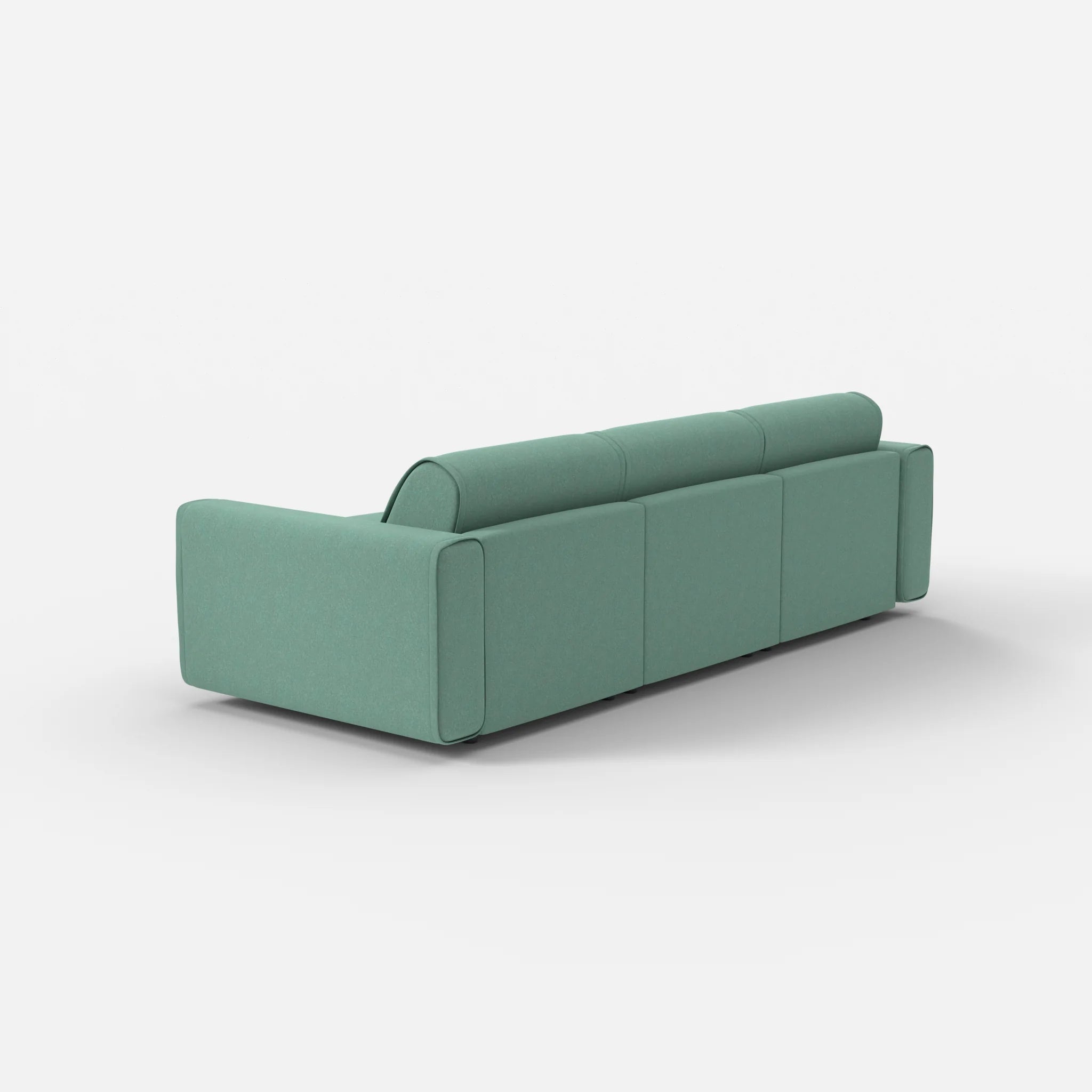 3 Sitzer Sofa Belleform mit breiter Armlehne 1 dama0045 in Türkis von hinten