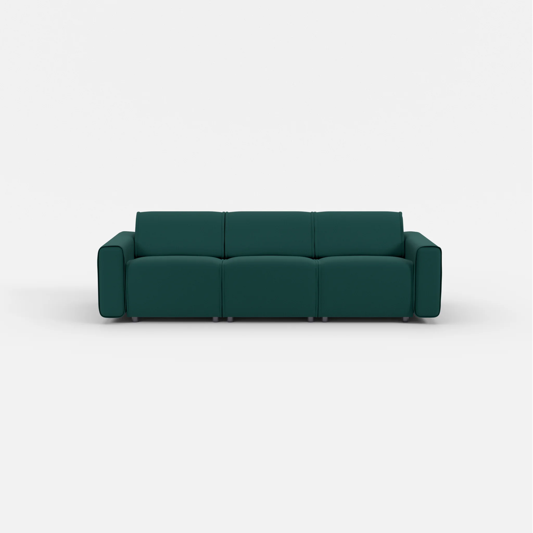 3 Sitzer Sofa Belleform mit breiter Armlehne 1 dama0073 in Petrol von vorne