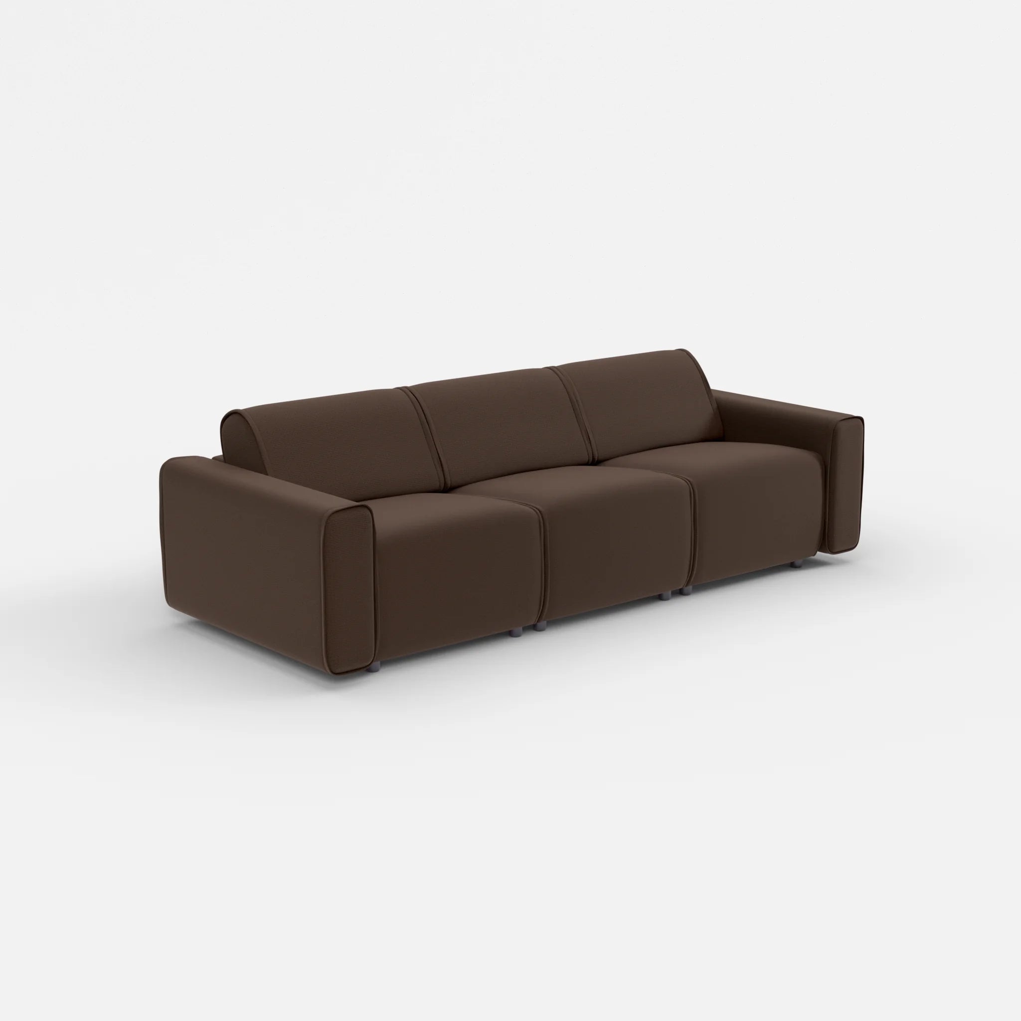 3 Sitzer Sofa Belleform mit breiter Armlehne 1 nabucco2022 in Dunkelbraun von der Seite