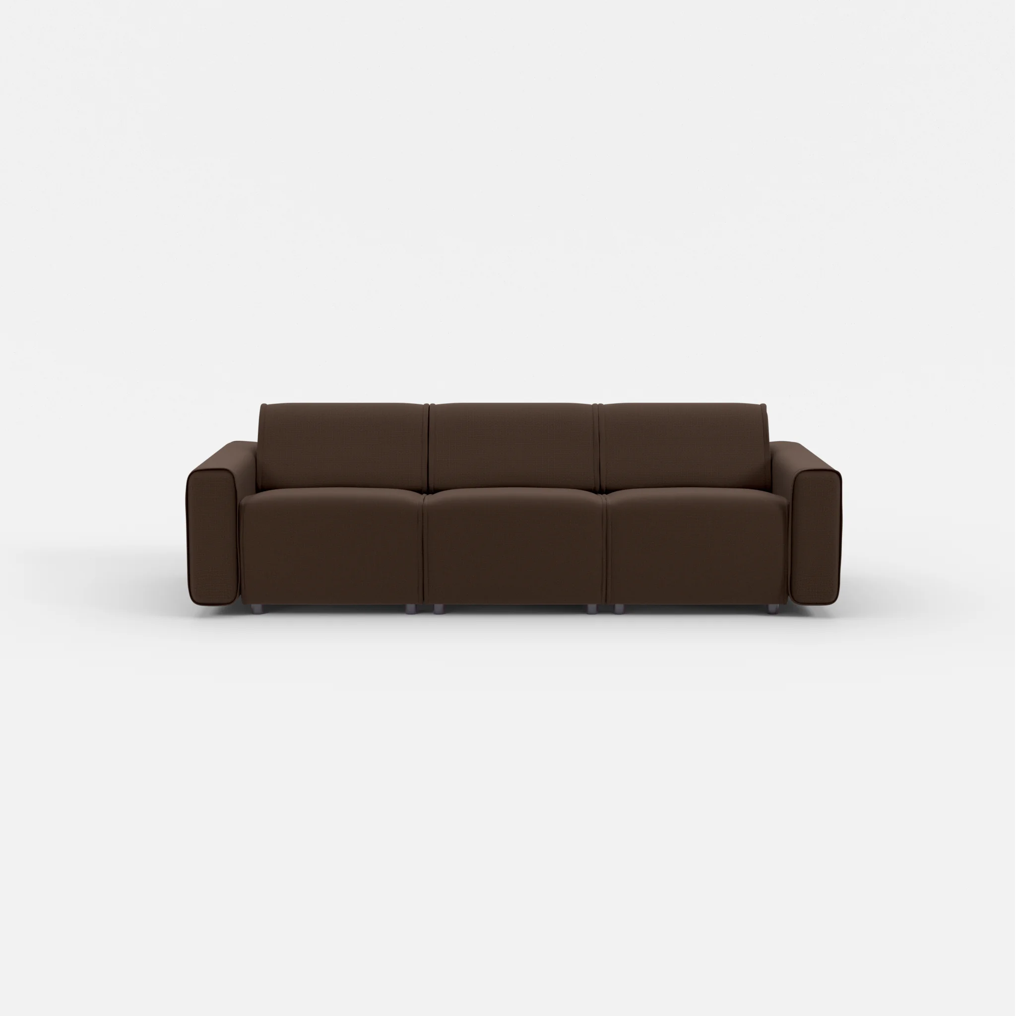 3 Sitzer Sofa Belleform mit breiter Armlehne 1 nabucco2022 in Dunkelbraun von vorne