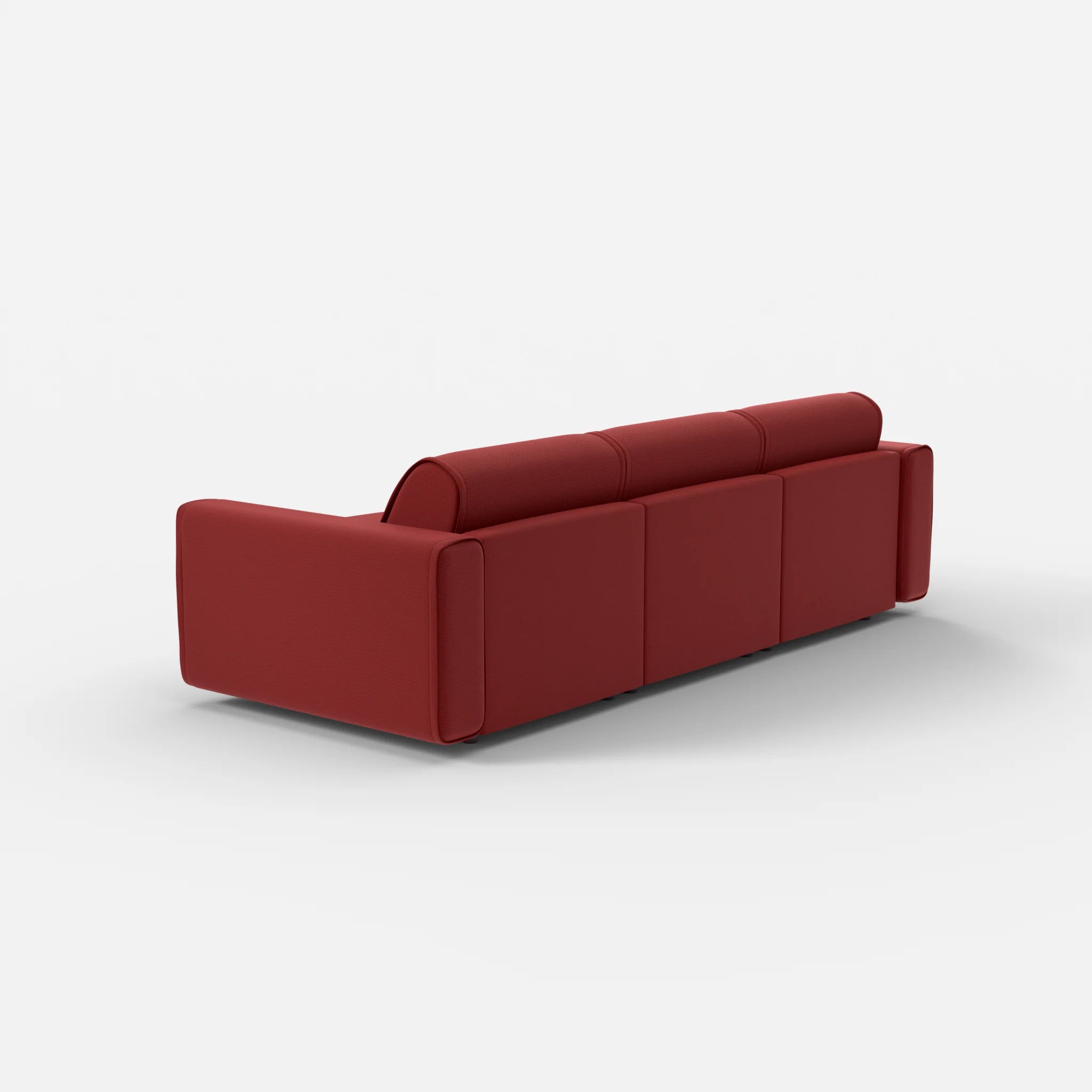 3 Sitzer Sofa Belleform mit breiter Armlehne 1 nabucco4021 in Rot von hinten