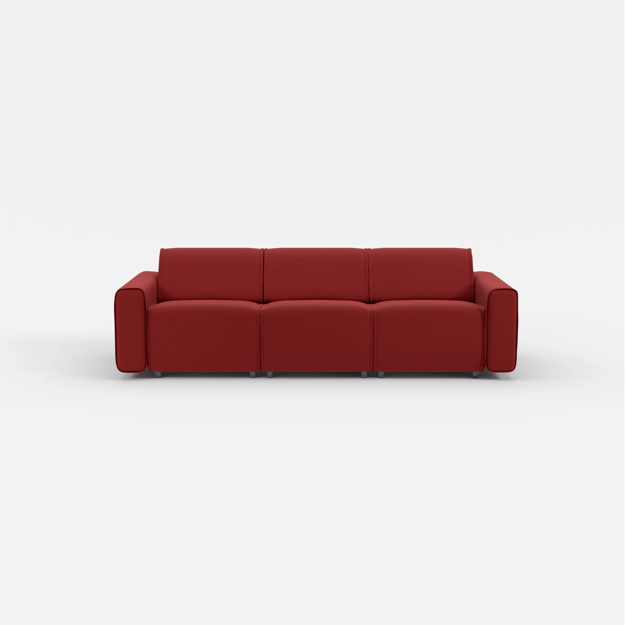 3 Sitzer Sofa Belleform mit breiter Armlehne 1 nabucco4021 in Rot von vorne