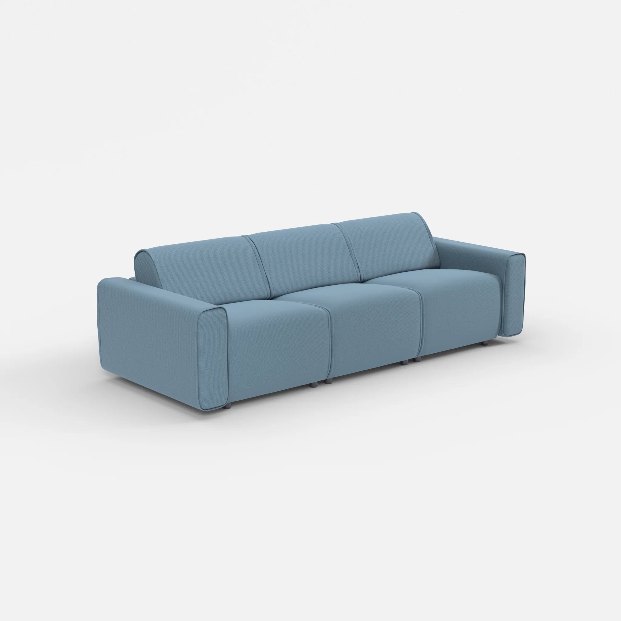 3 Sitzer Sofa Belleform mit breiter Armlehne 1 nabucco6043 in Blau von der Seite