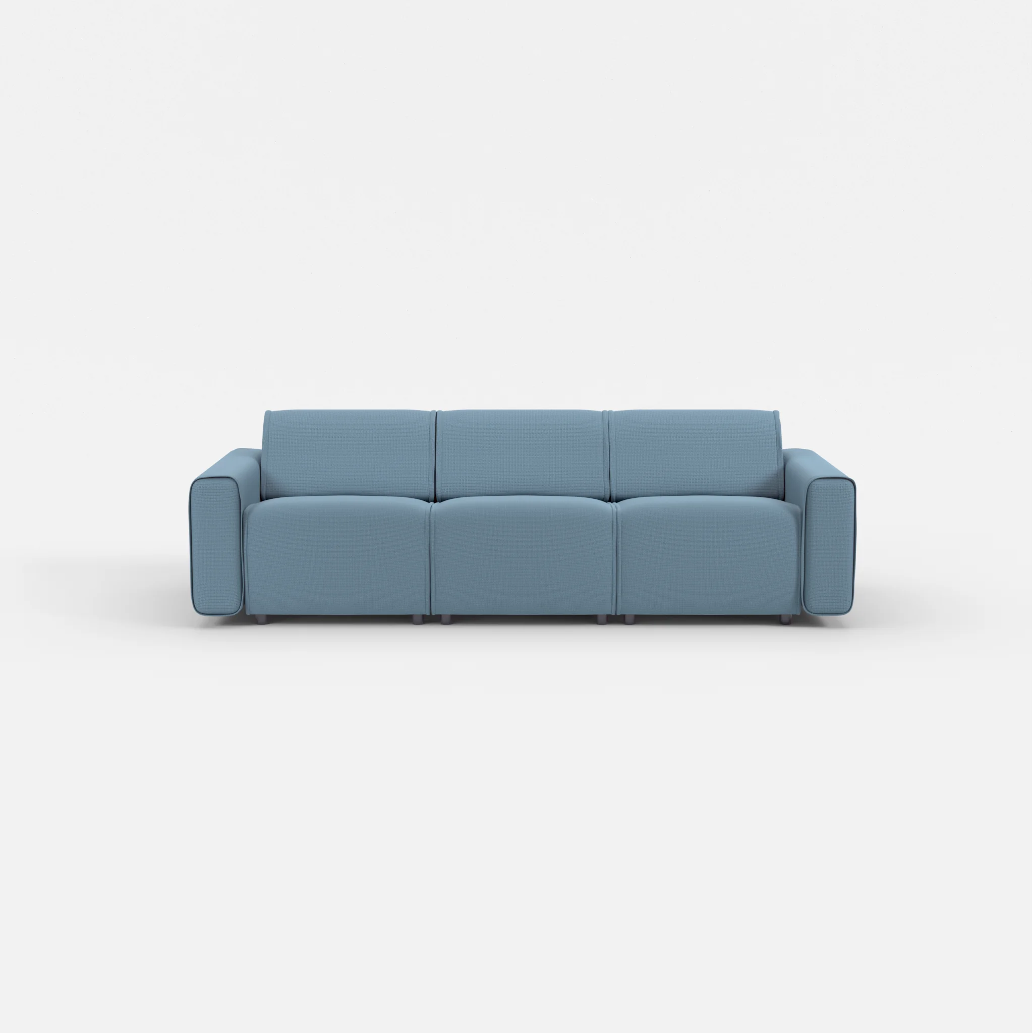 3 Sitzer Sofa Belleform mit breiter Armlehne 1 nabucco6043 in Blau von vorne