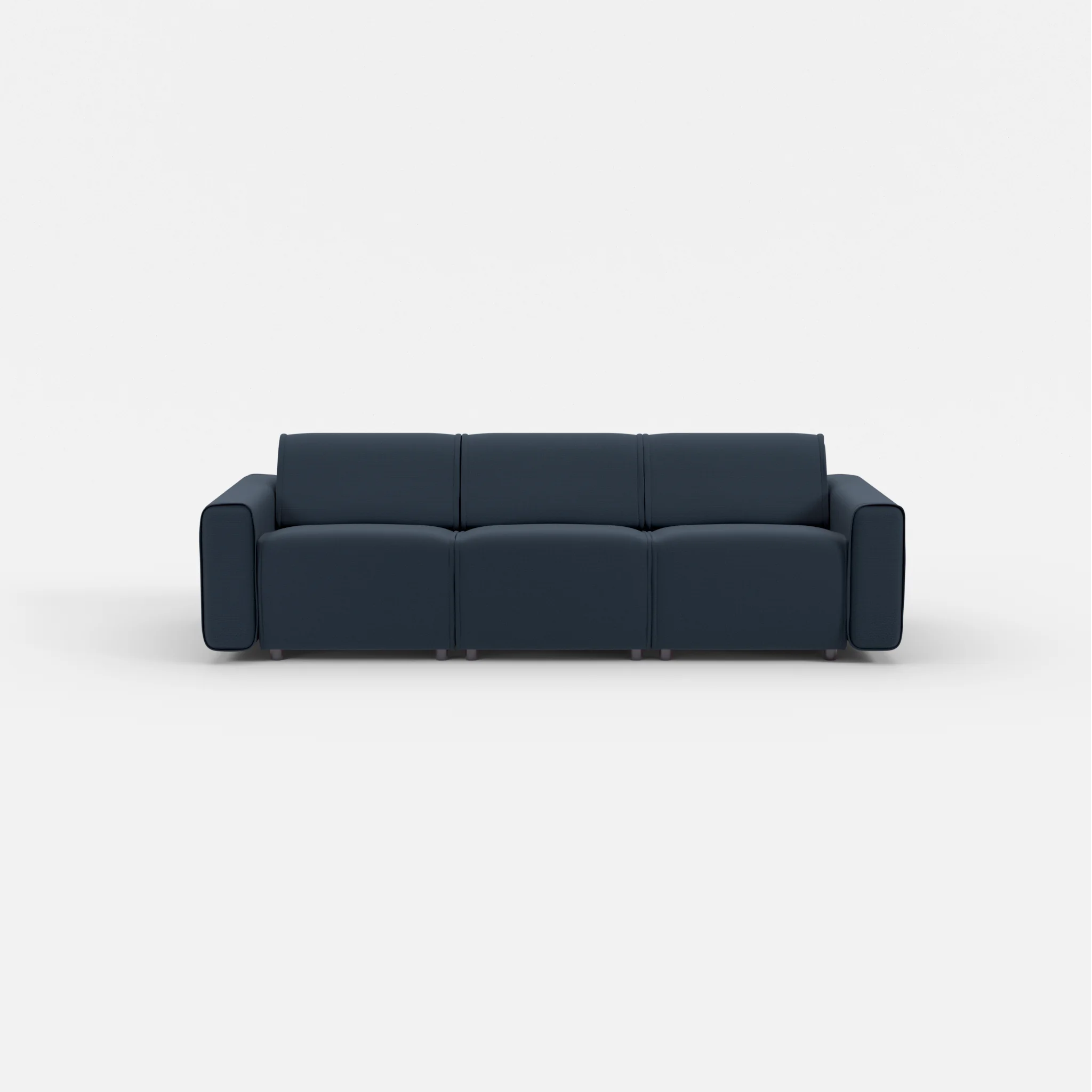 3 Sitzer Sofa Belleform mit breiter Armlehne 1 nabucco6098 in Dunkelblau von vorne