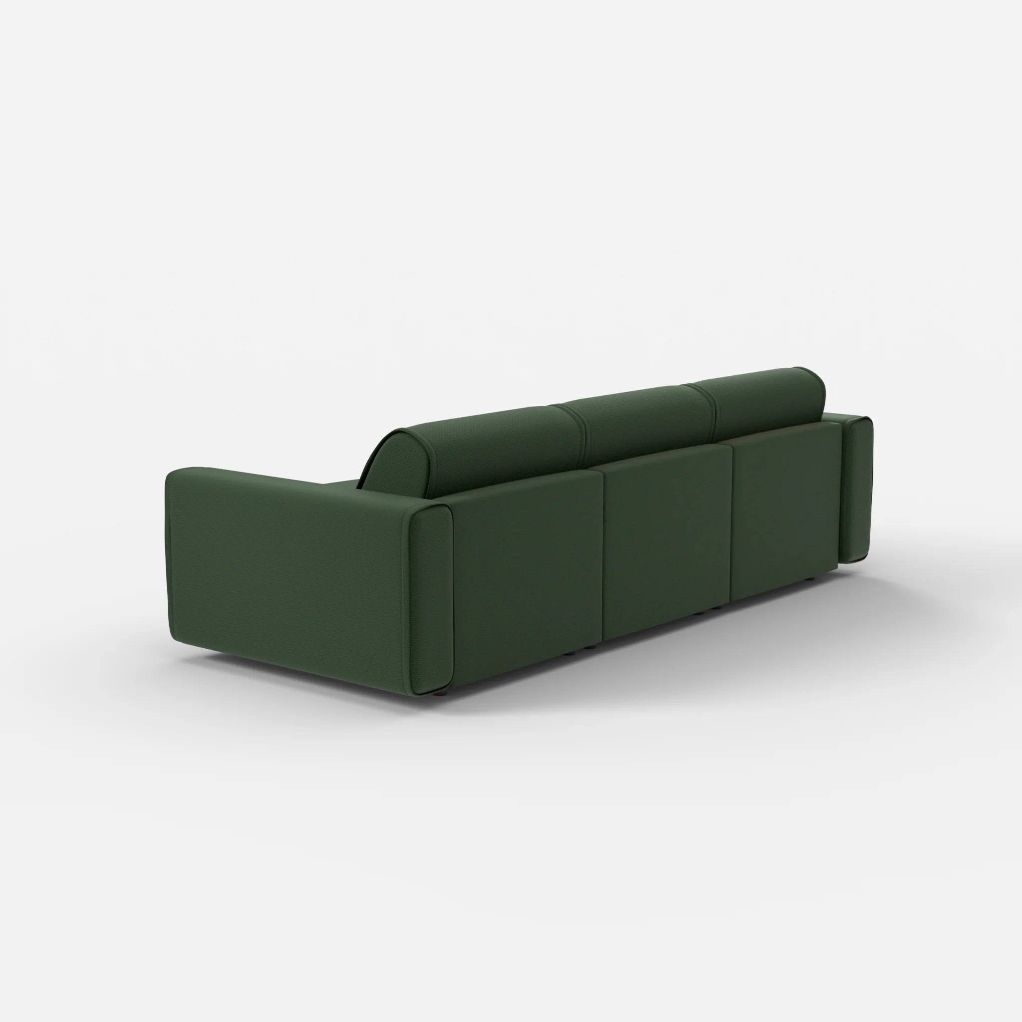 3 Sitzer Sofa Belleform mit breiter Armlehne 1 nabucco7029 in Dunkelgrün von hinten
