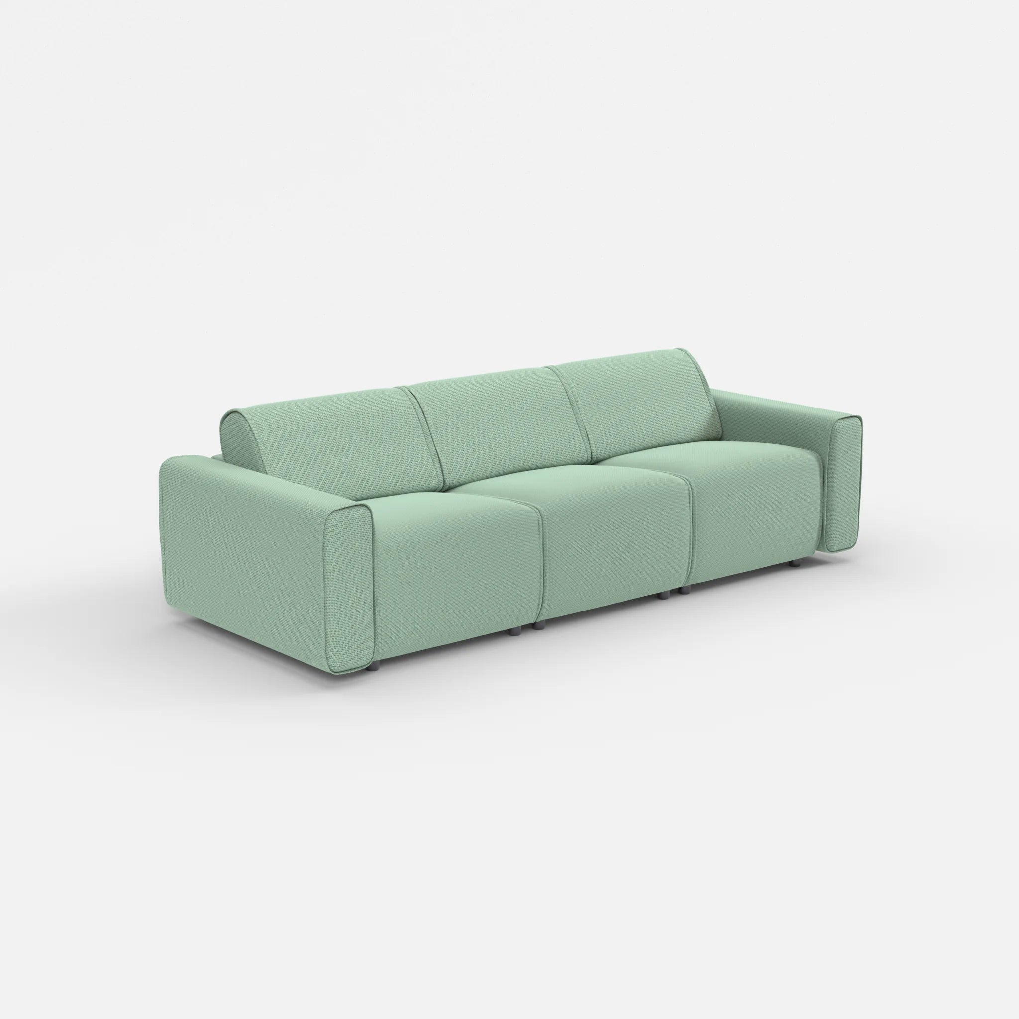 3 Sitzer Sofa Belleform mit breiter Armlehne 1 nabucco7030 in Türkis von der Seite