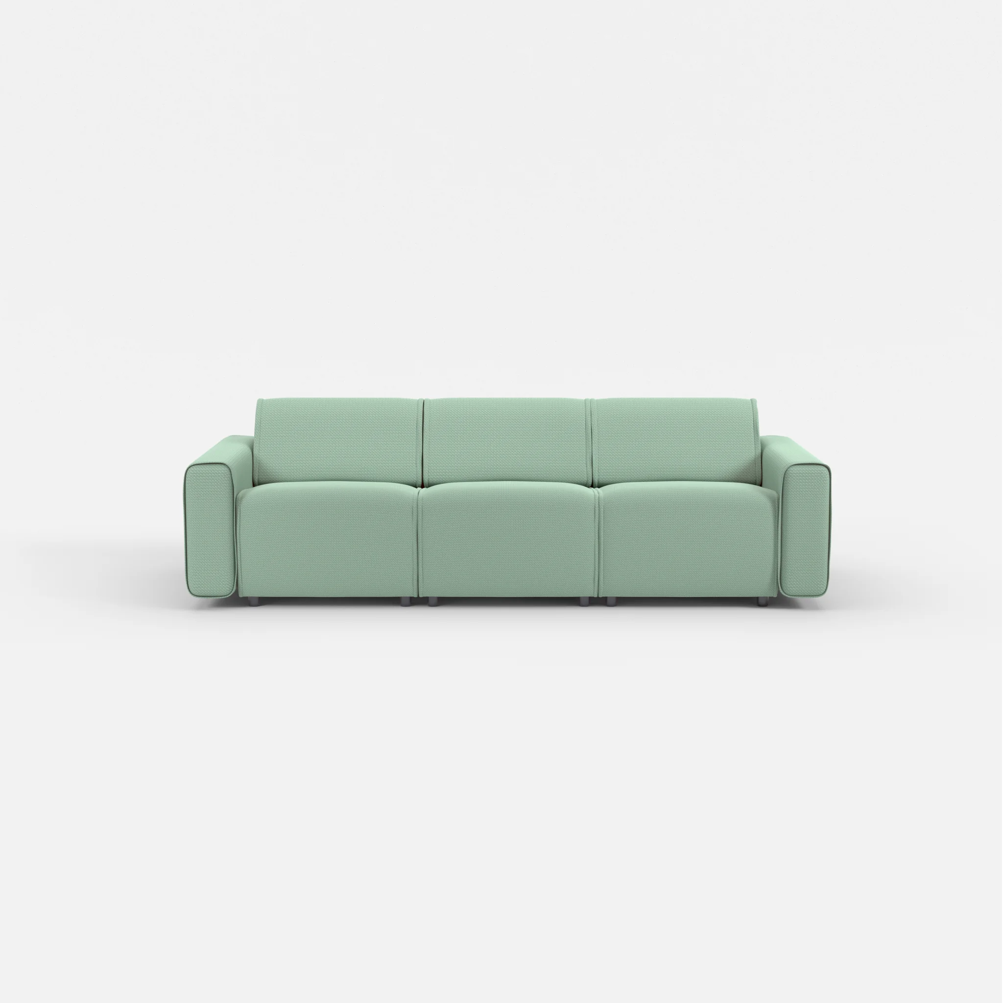3 Sitzer Sofa Belleform mit breiter Armlehne 1 nabucco7030 in Türkis von vorne
