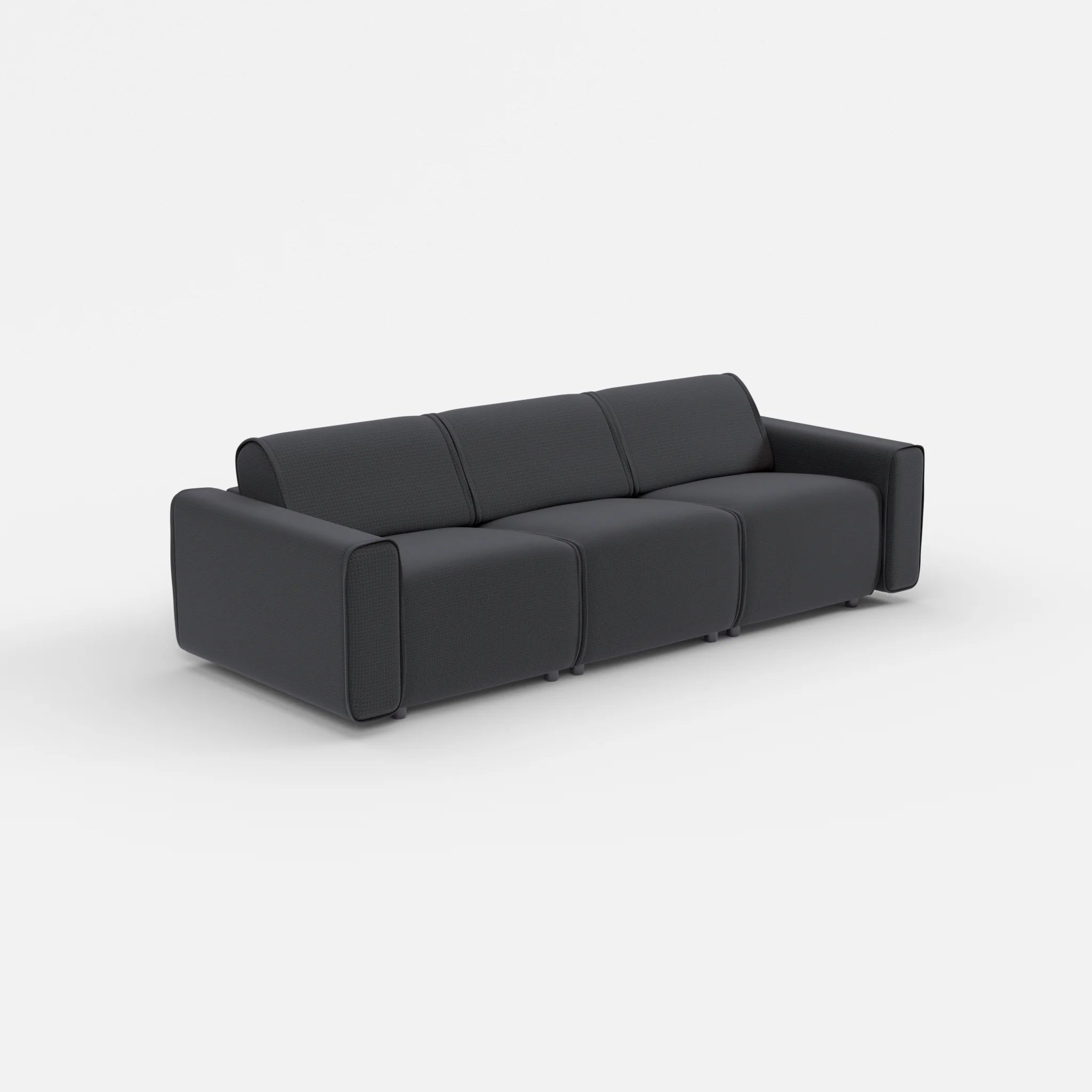 3 Sitzer Sofa Belleform mit breiter Armlehne 1 nabucco8019 in Anthrazit von der Seite