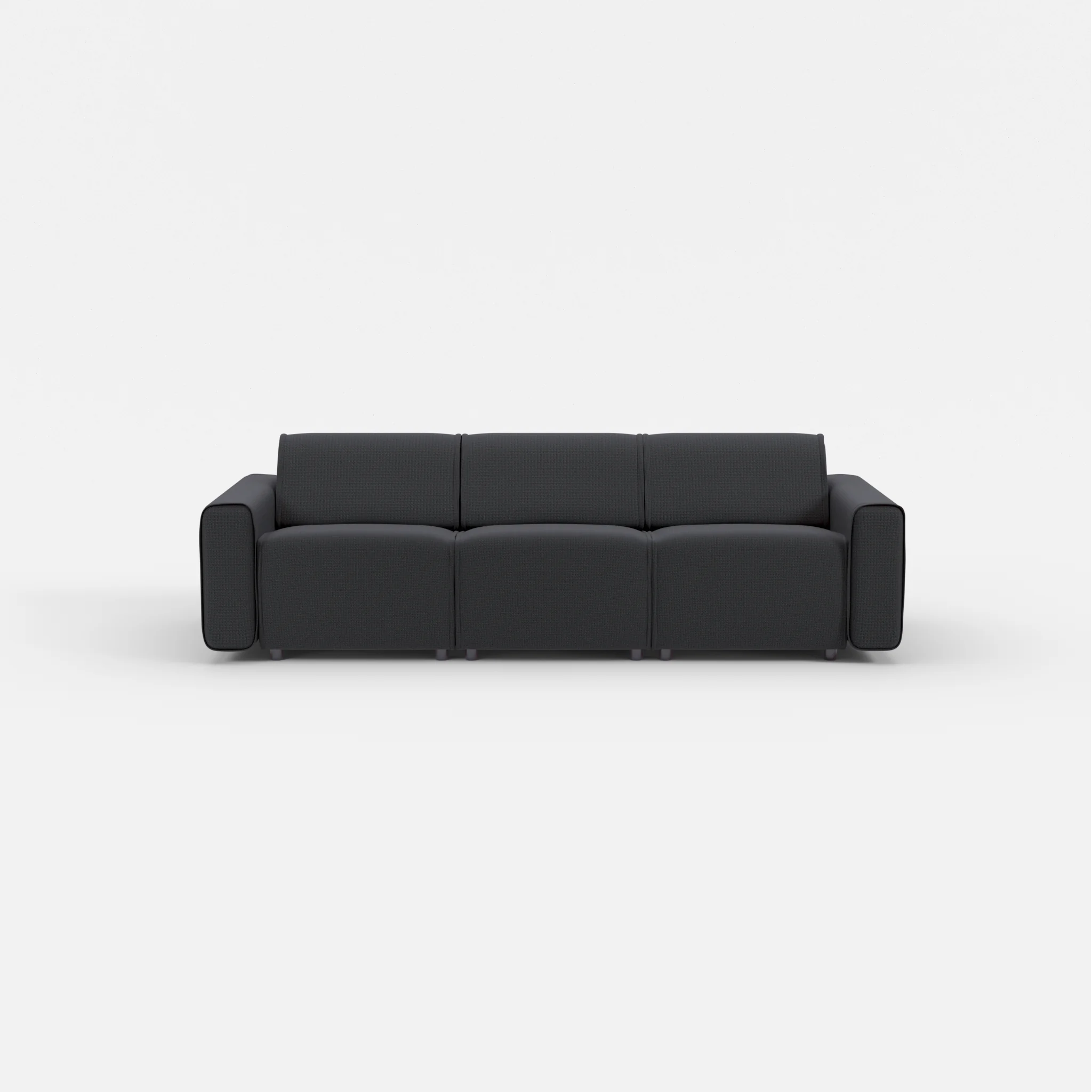 3 Sitzer Sofa Belleform mit breiter Armlehne 1 nabucco8019 in Anthrazit von vorne