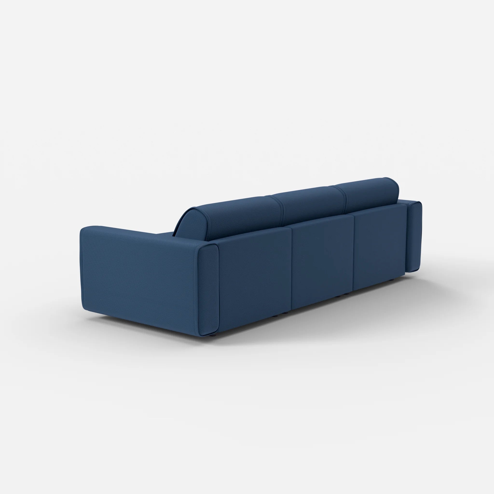 3 Sitzer Sofa Belleform mit breiter Armlehne 1 novumamur in Navy von hinten