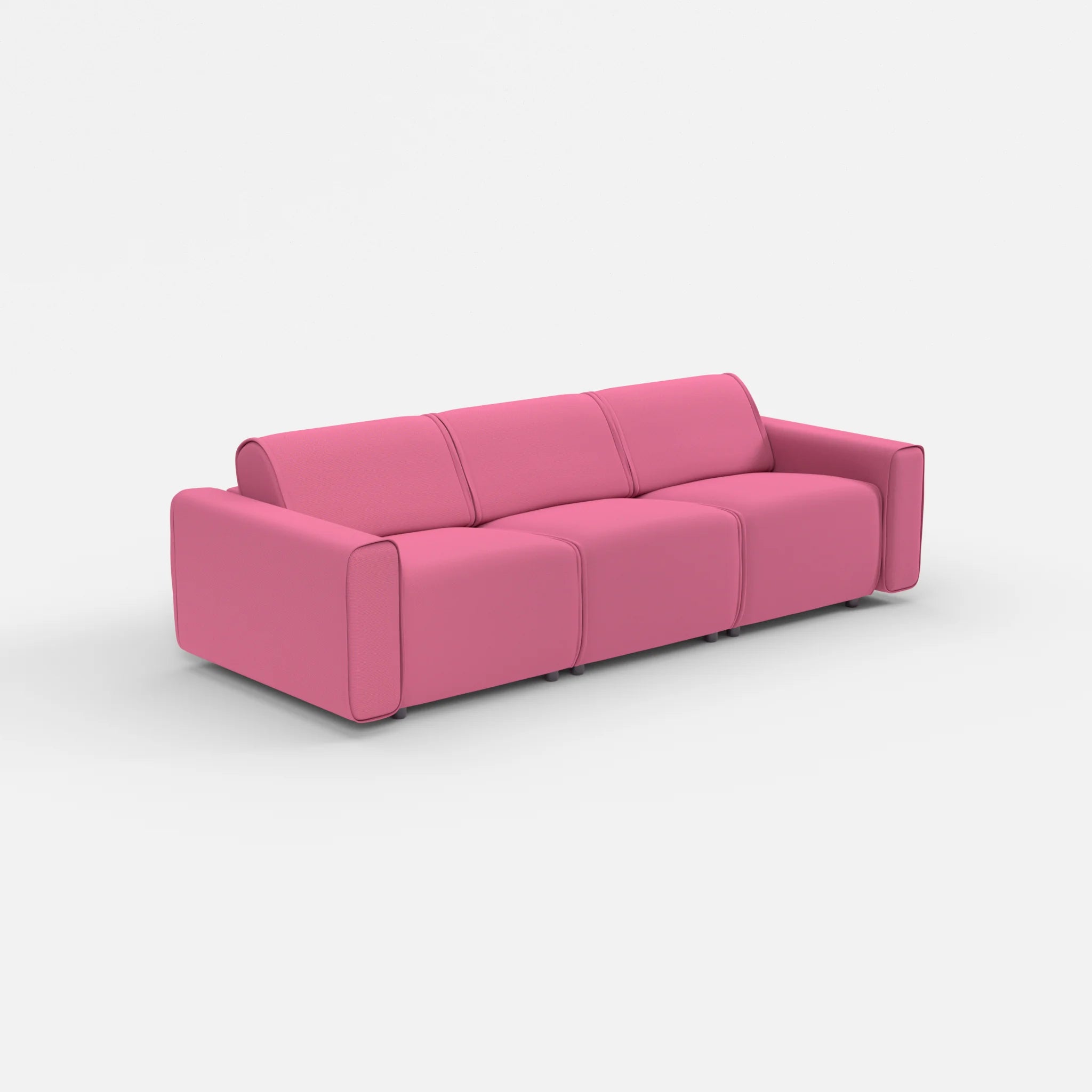 3 Sitzer Sofa Belleform mit breiter Armlehne 1 novumlitchi in Violett von der Seite