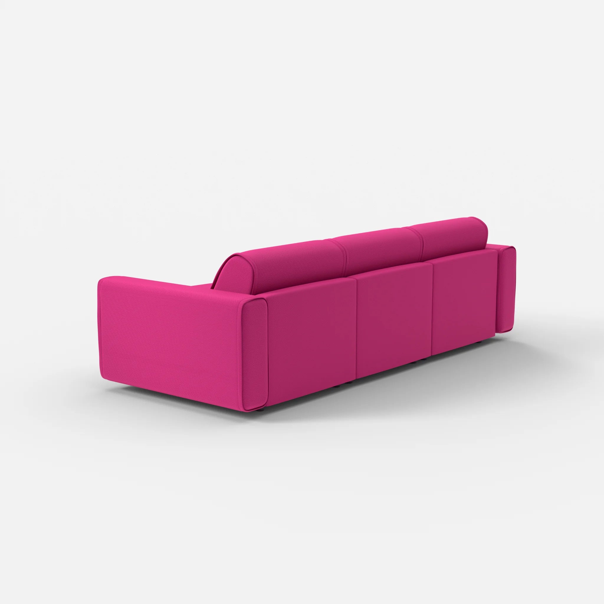 3 Sitzer Sofa Belleform mit breiter Armlehne 1 novummagenta in Magenta von hinten