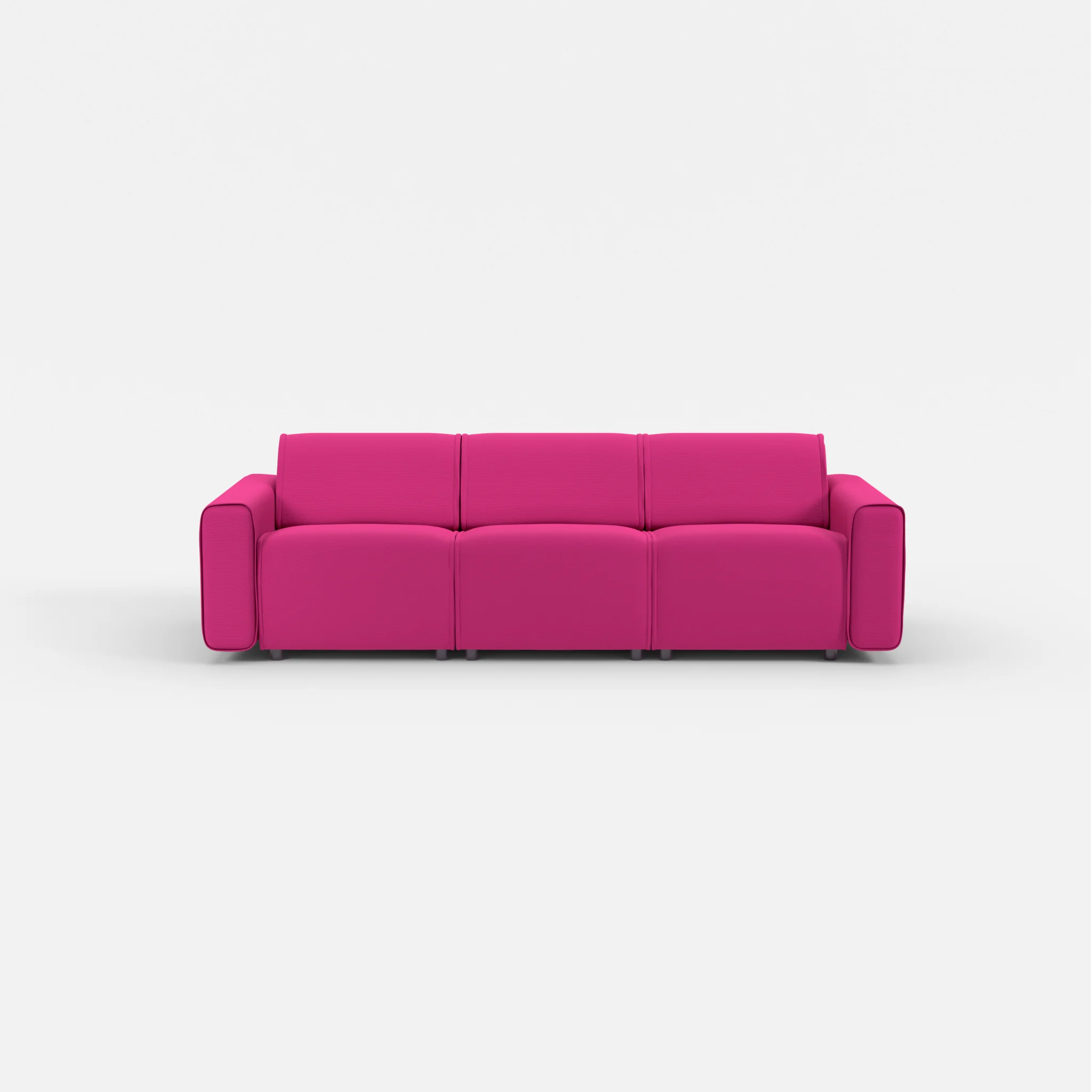 3 Sitzer Sofa Belleform mit breiter Armlehne 1 novummagenta in Magenta von vorne