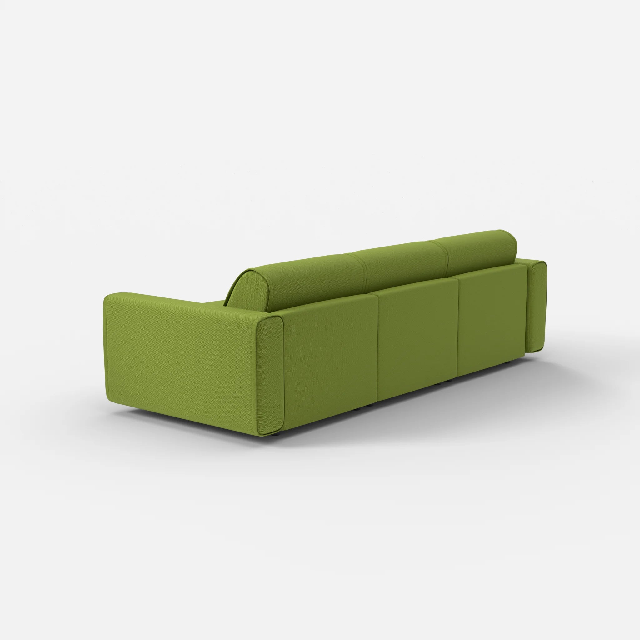 3 Sitzer Sofa Belleform mit breiter Armlehne 1 novummoss in Grün von hinten