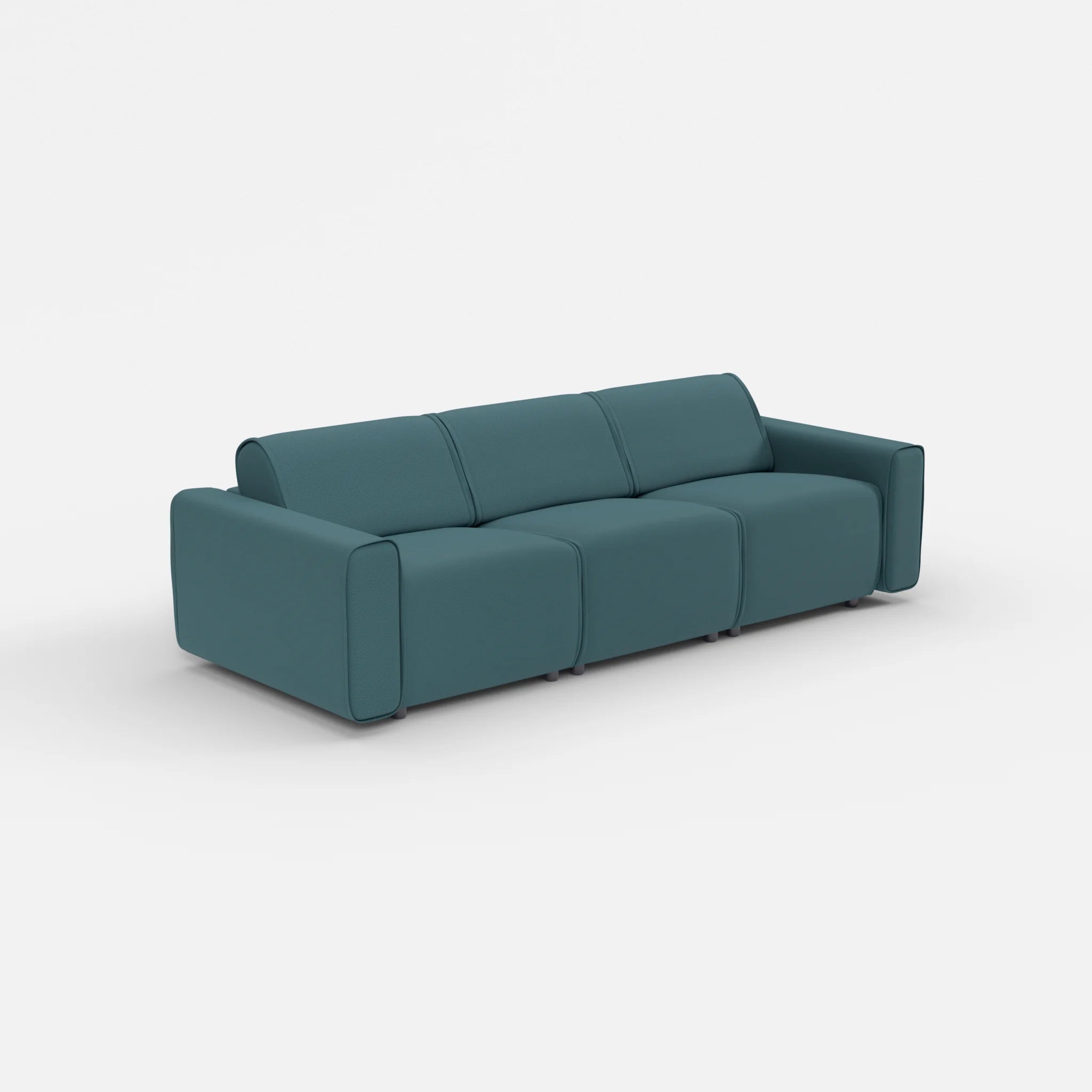 3 Sitzer Sofa Belleform mit breiter Armlehne 1 novumsamoa in Dunkelblau von der Seite