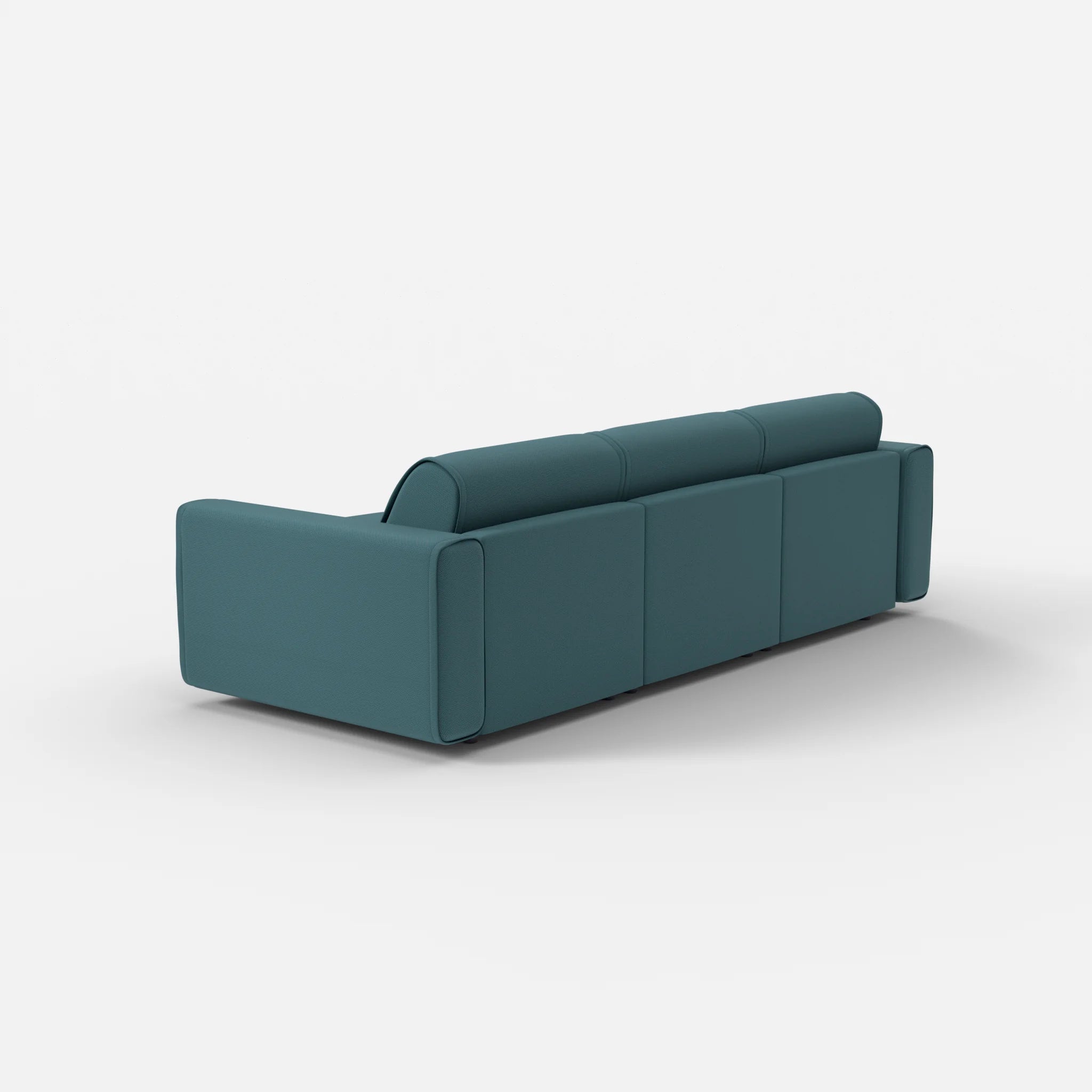 3 Sitzer Sofa Belleform mit breiter Armlehne 1 novumsamoa in Dunkelblau von hinten