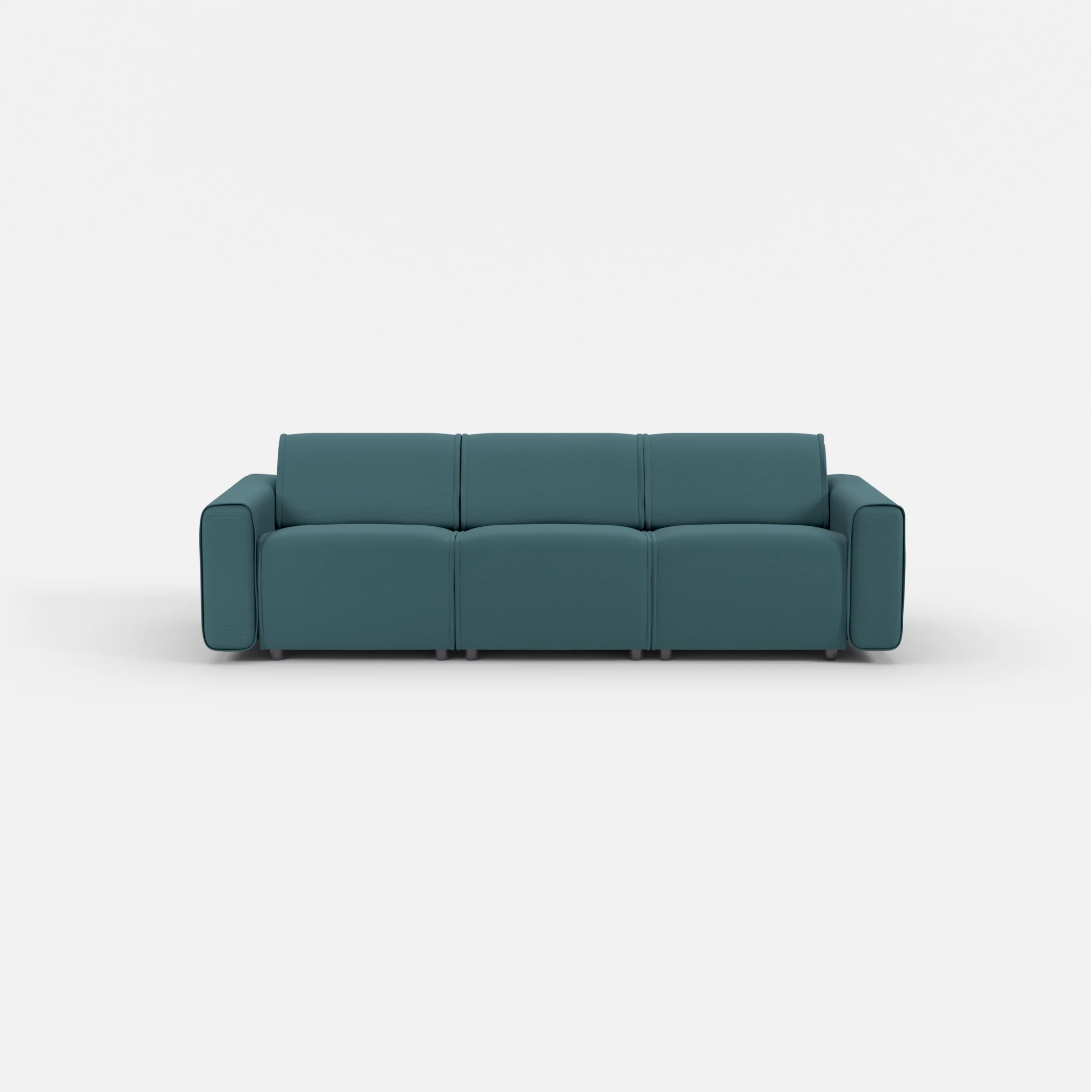 3 Sitzer Sofa Belleform mit breiter Armlehne 1 novumsamoa in Dunkelblau von vorne