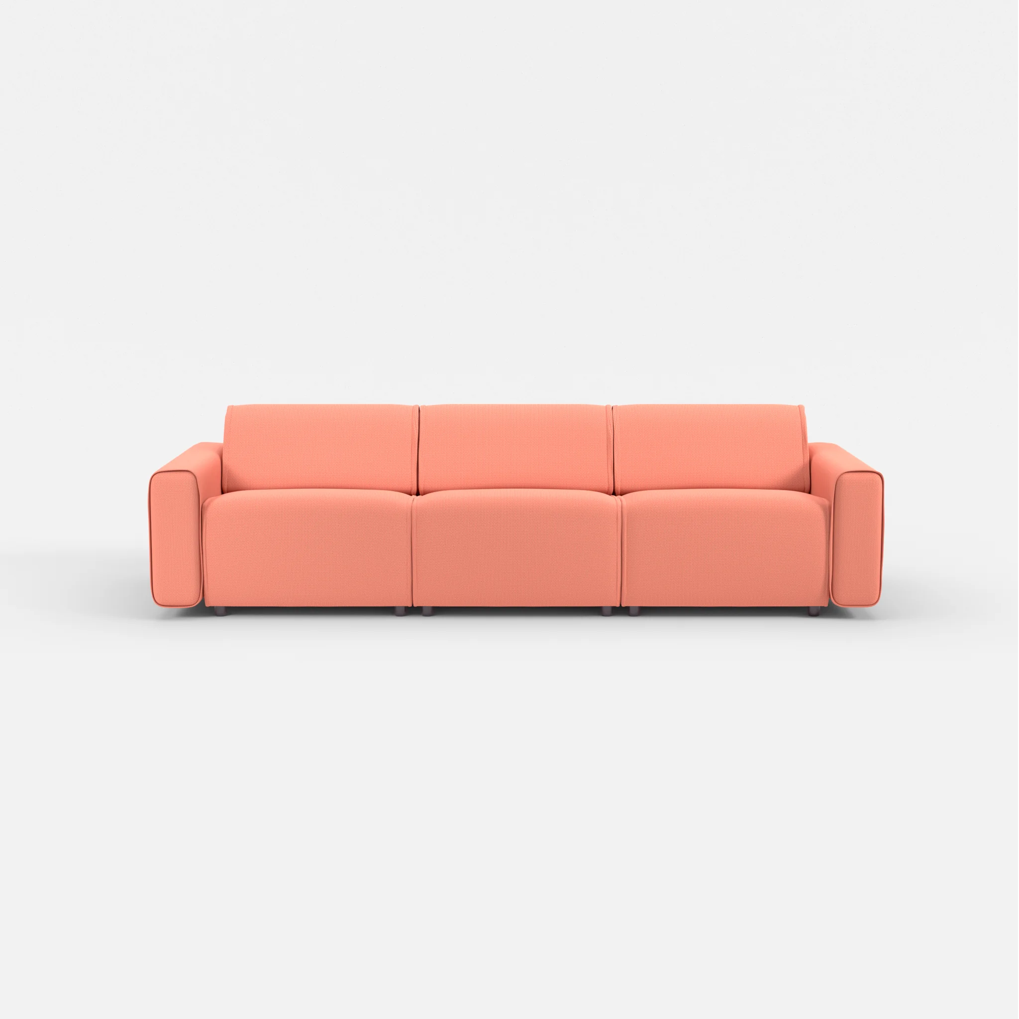 3 Sitzer Sofa Belleform mit breiter Armlehne 2 credograpefruit in Coral von vorne