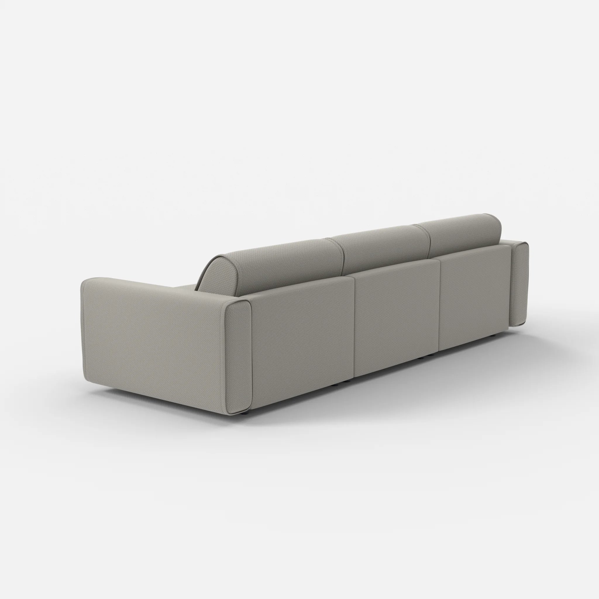 3 Sitzer Sofa Belleform mit breiter Armlehne 2 nabucco1003 in Hellgrau von hinten