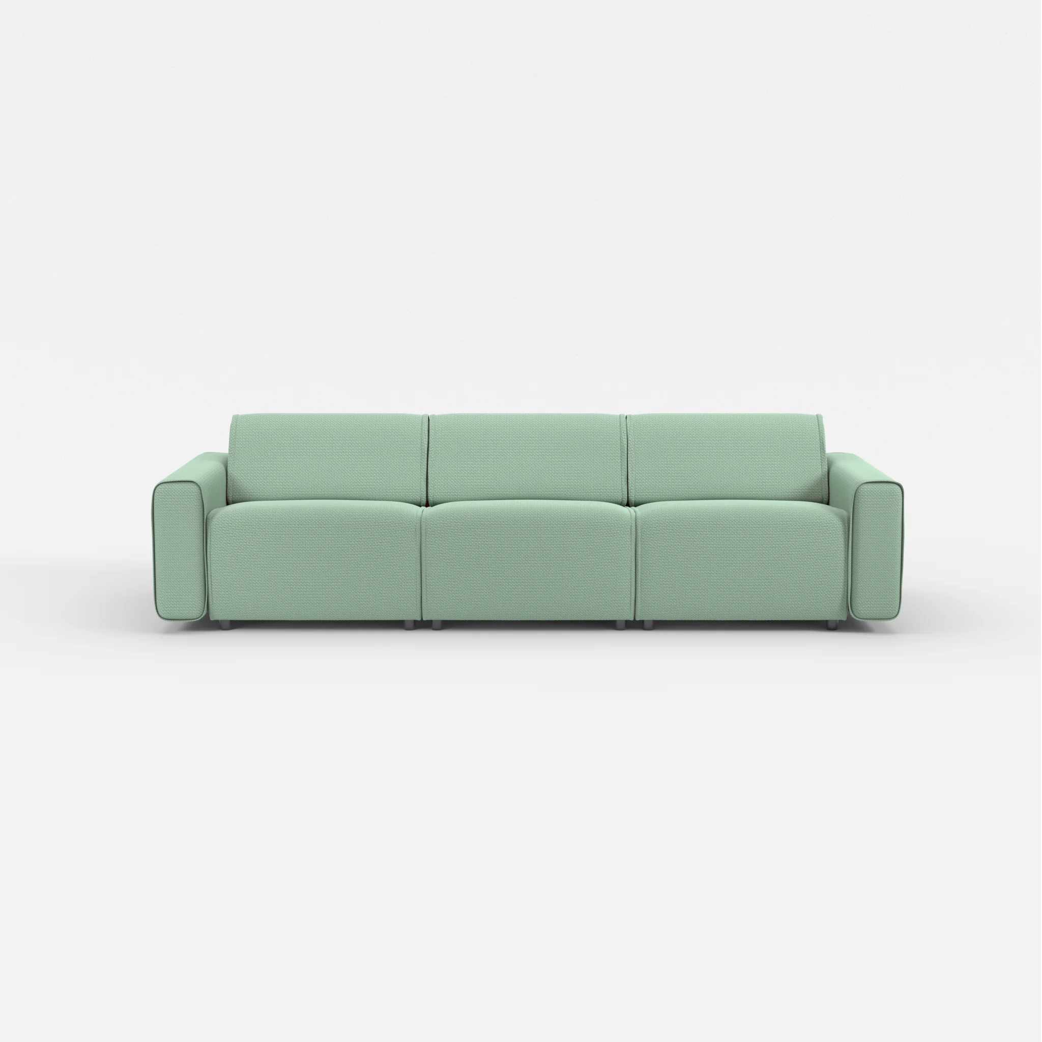 3 Sitzer Sofa Belleform mit breiter Armlehne 2 nabucco7030 in Türkis von vorne