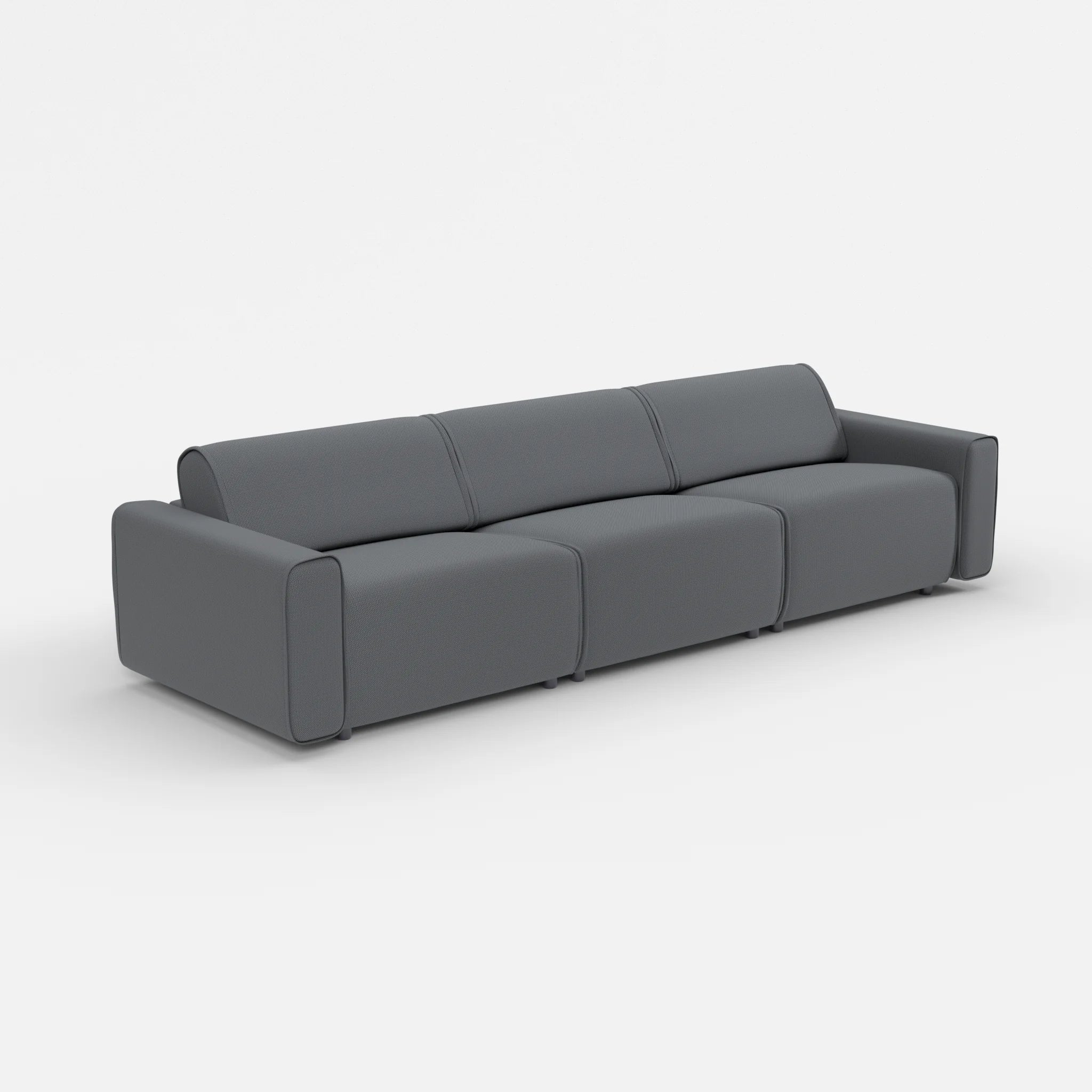 3 Sitzer Sofa Belleform mit breiter Armlehne 3 credoasphalt in Anthrazit von der Seite