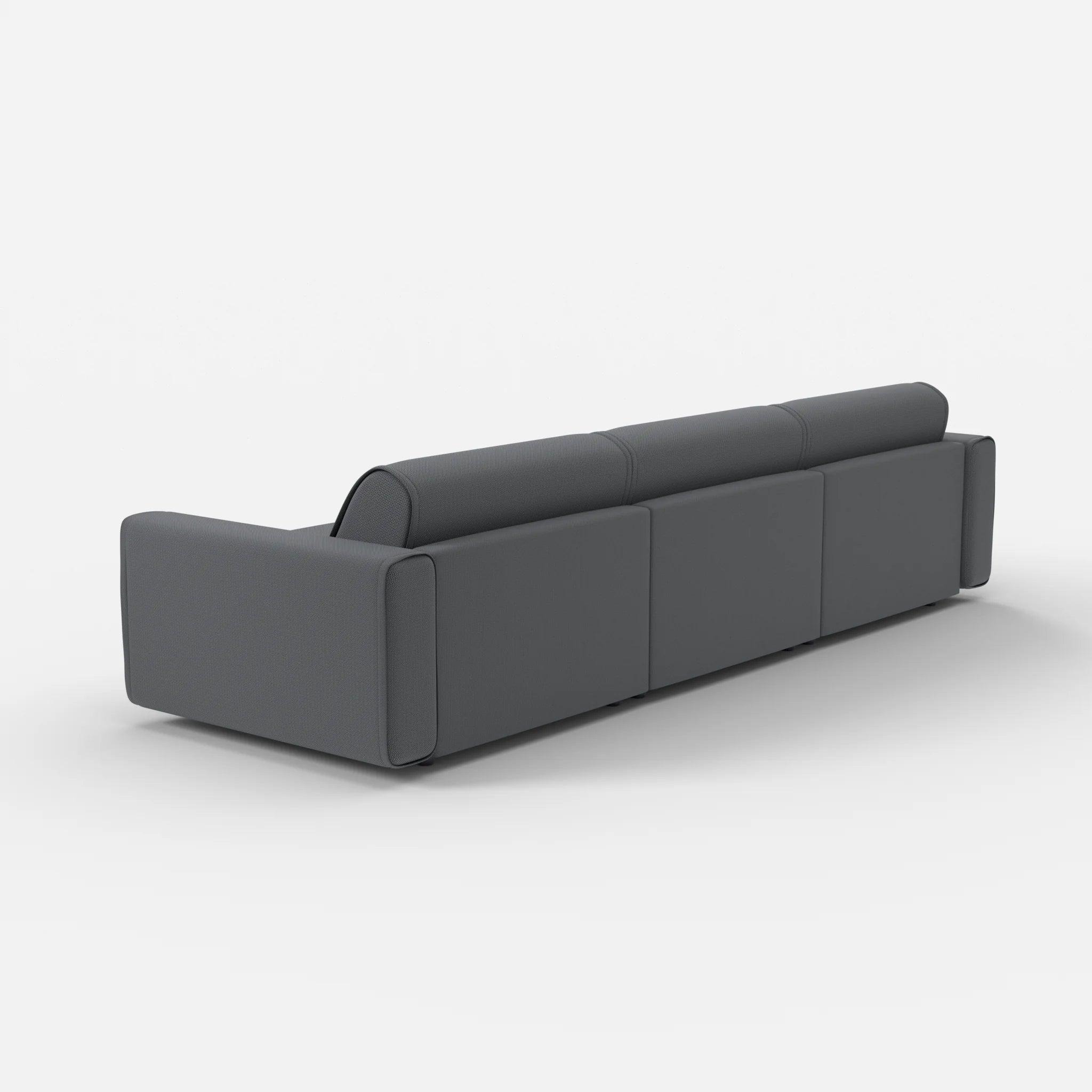 3 Sitzer Sofa Belleform mit breiter Armlehne 3 credoasphalt in Anthrazit von hinten