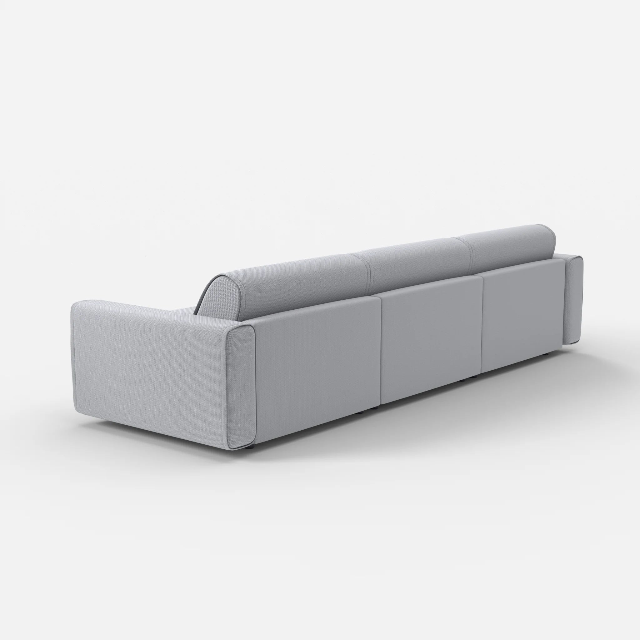 3 Sitzer Sofa Belleform mit breiter Armlehne 3 credochalk in Hellgrau von hinten