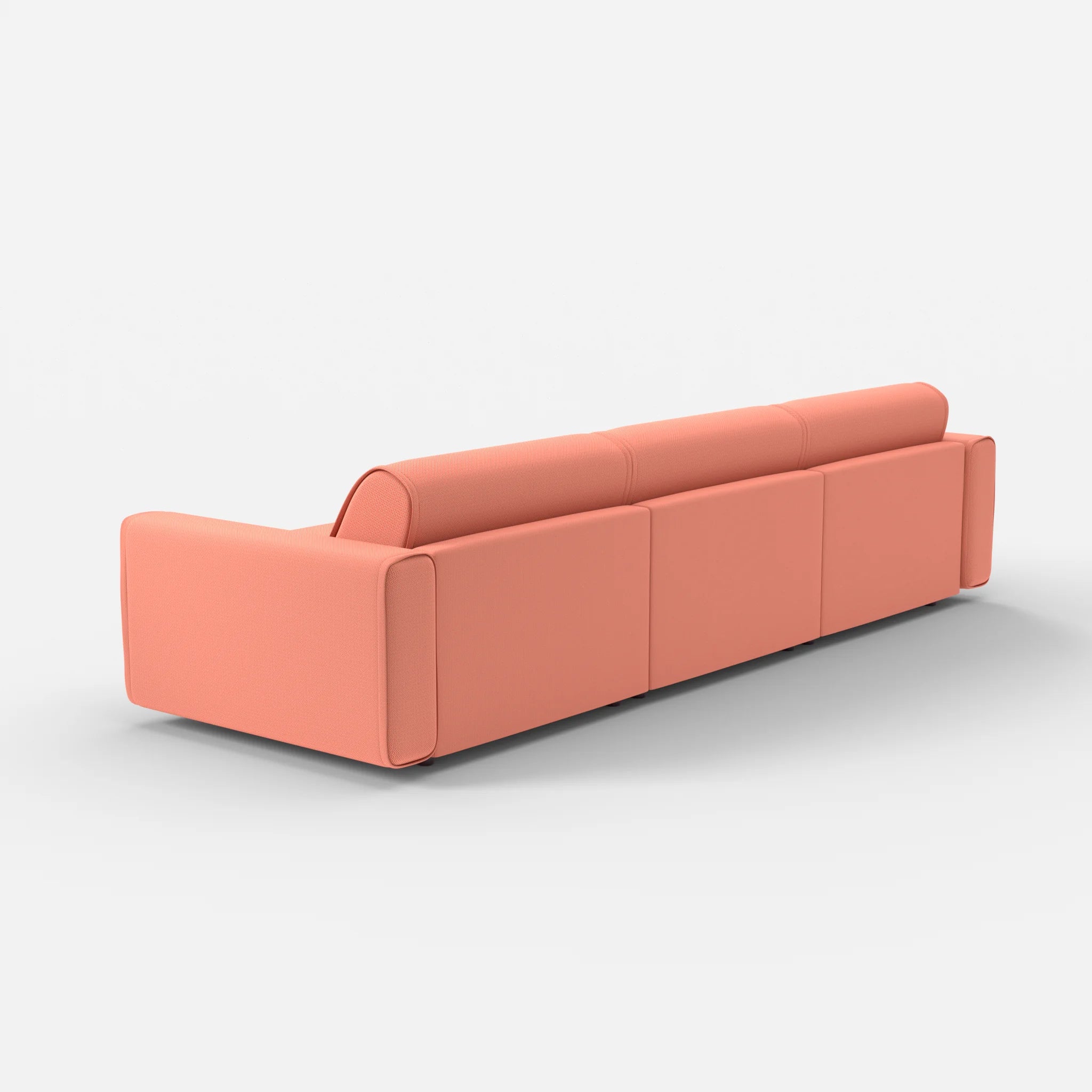 3 Sitzer Sofa Belleform mit breiter Armlehne 3 credograpefruit in Coral von hinten