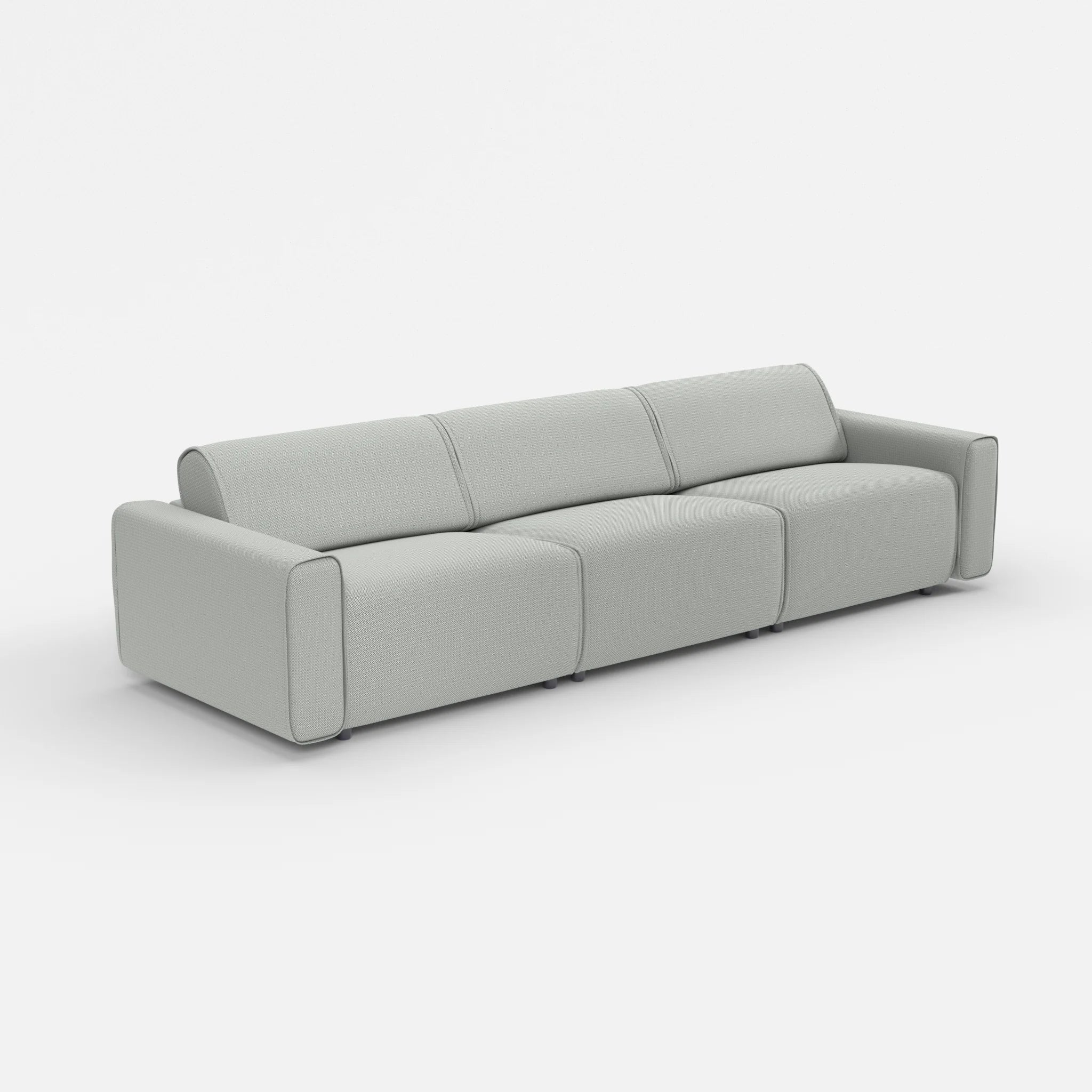 3 Sitzer Sofa Belleform mit breiter Armlehne 3 credopepper in Dunkelgrau von der Seite