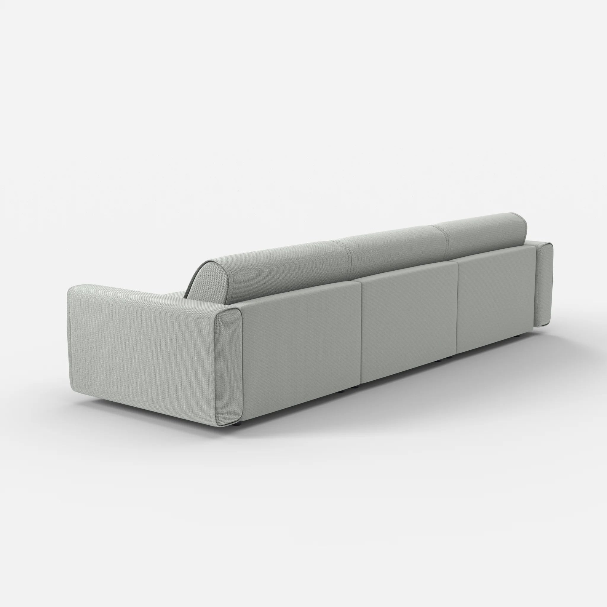 3 Sitzer Sofa Belleform mit breiter Armlehne 3 credopepper in Dunkelgrau von hinten
