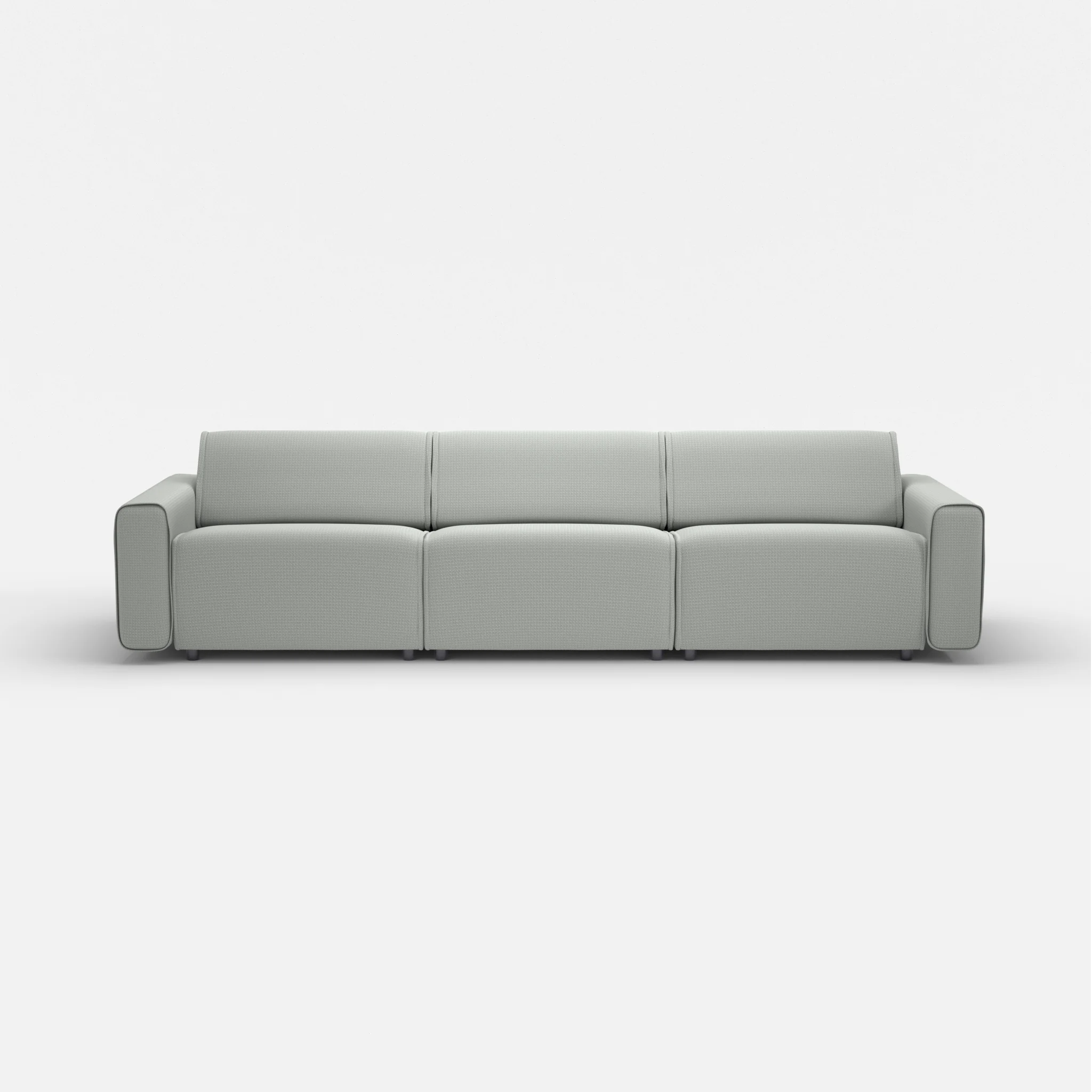 3 Sitzer Sofa Belleform mit breiter Armlehne 3 credopepper in Dunkelgrau von vorne