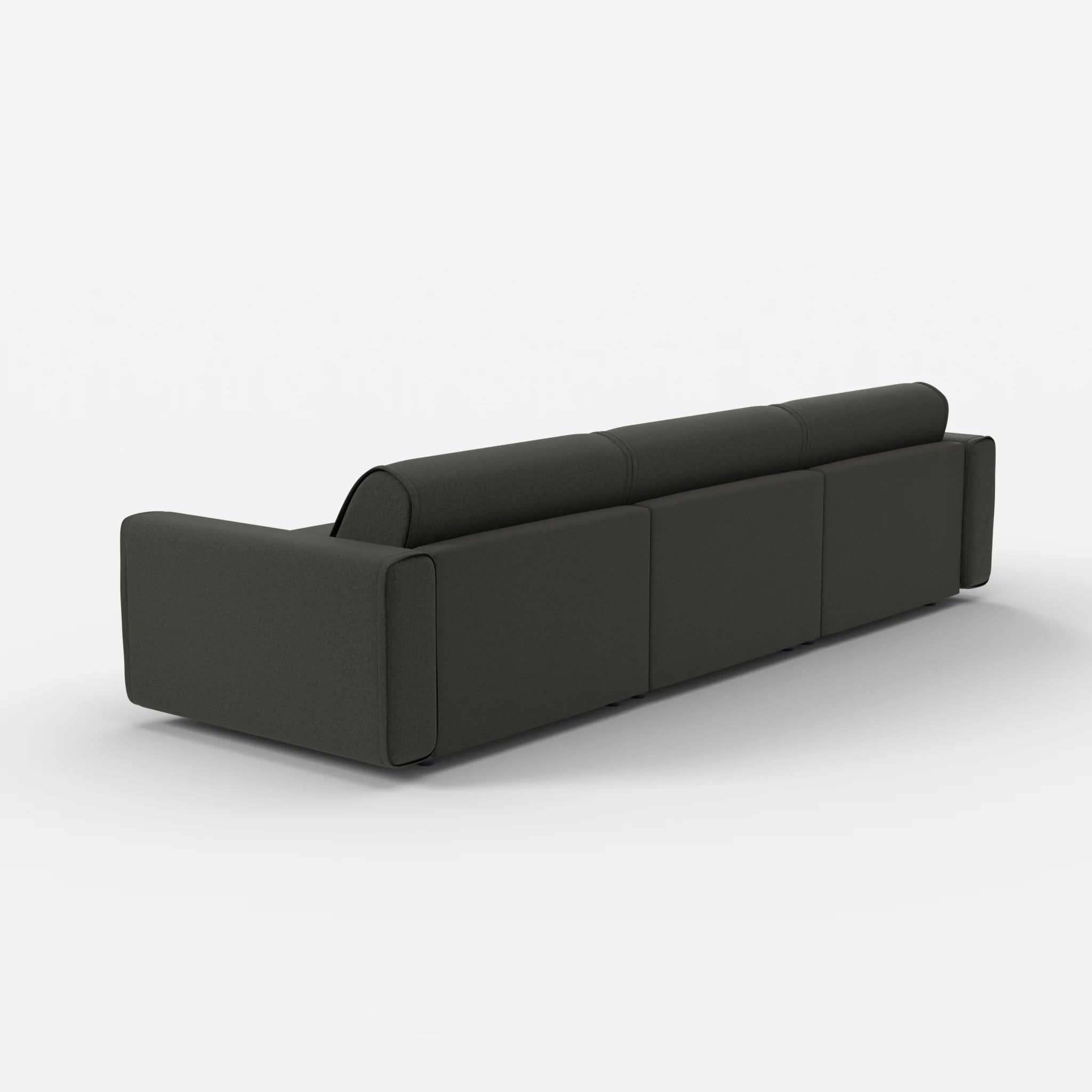 3 Sitzer Sofa Belleform mit breiter Armlehne 3 dama0002 in Anthrazit von hinten
