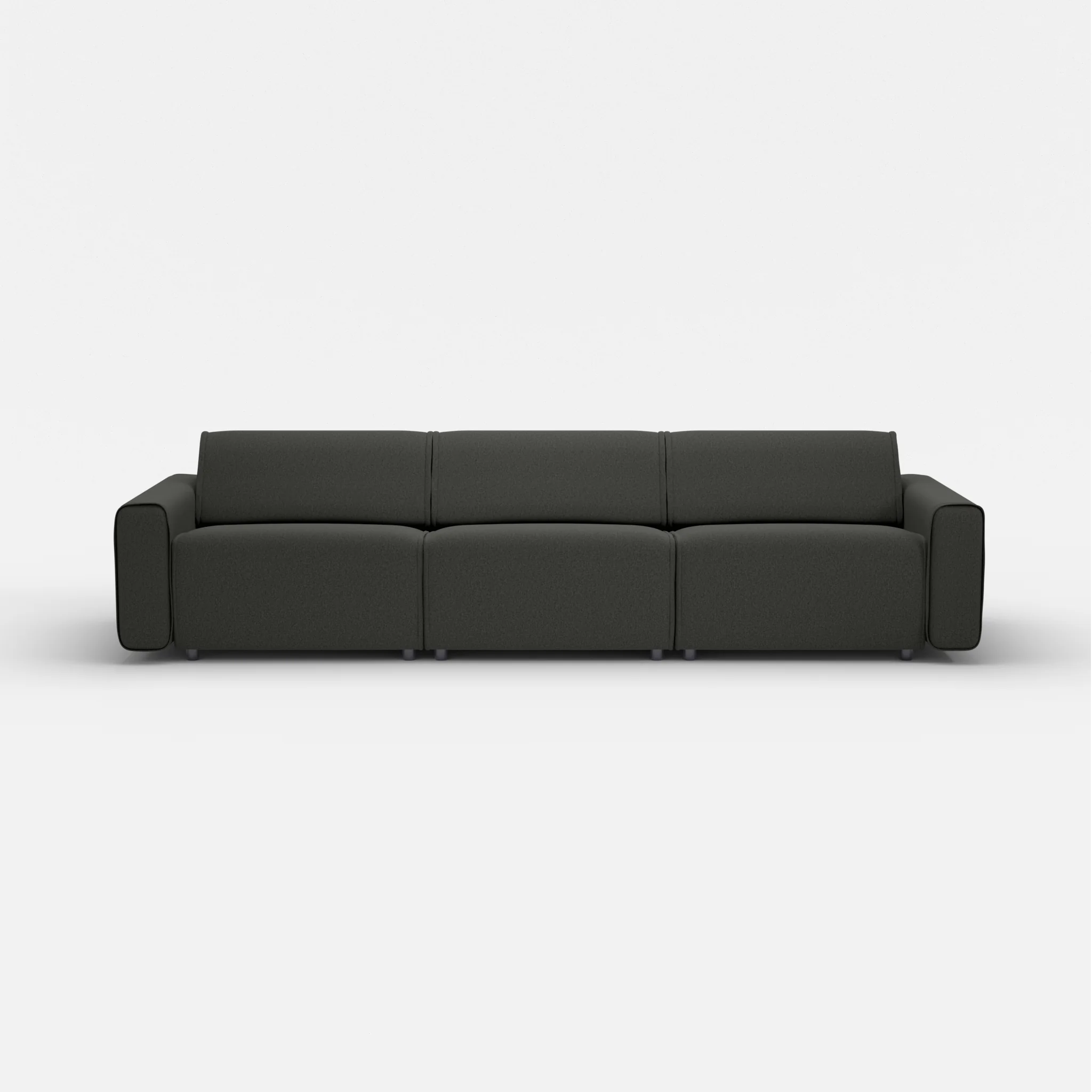3 Sitzer Sofa Belleform mit breiter Armlehne 3 dama0002 in Anthrazit von vorne