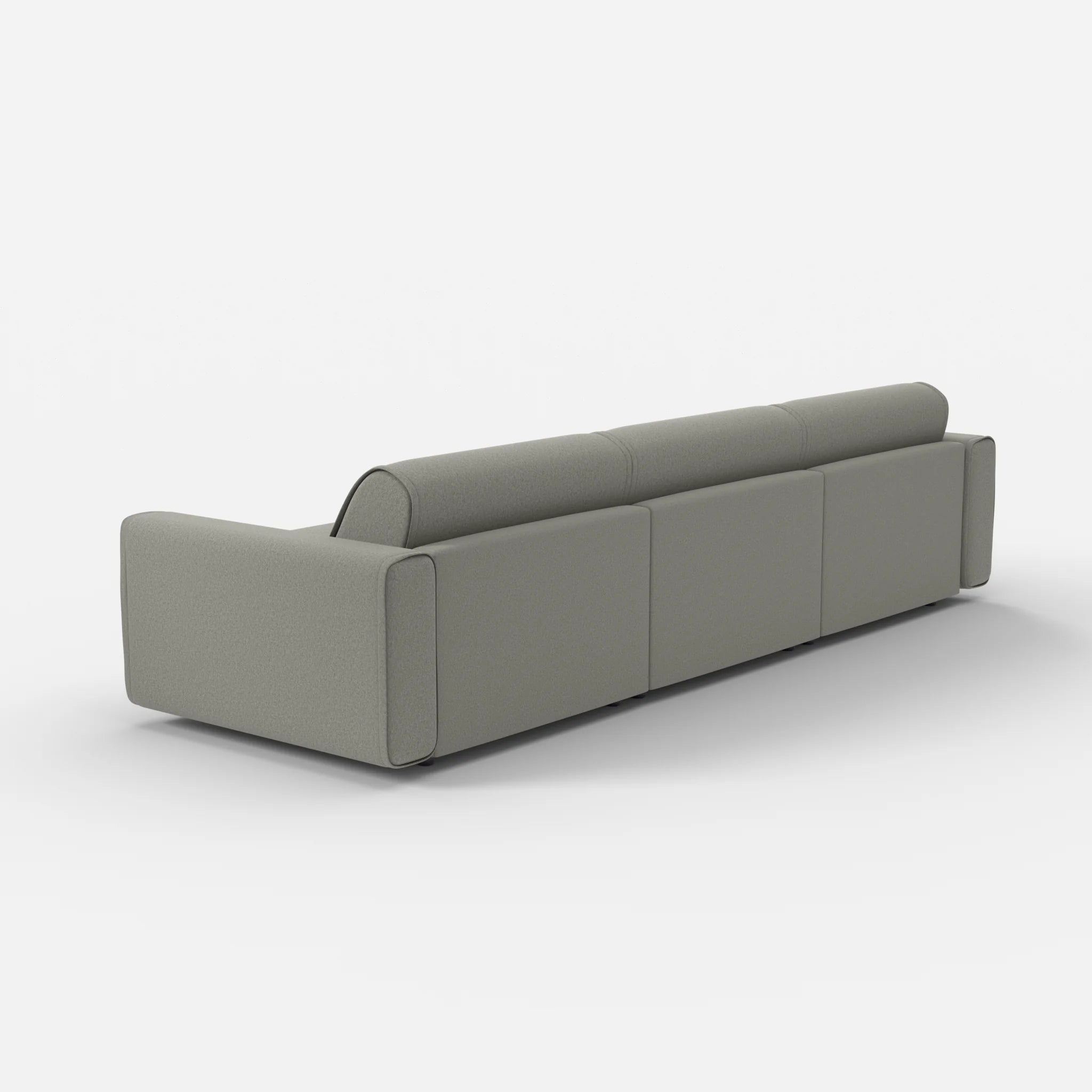 3 Sitzer Sofa Belleform mit breiter Armlehne 3 dama0003 in Mittelgrau von hinten