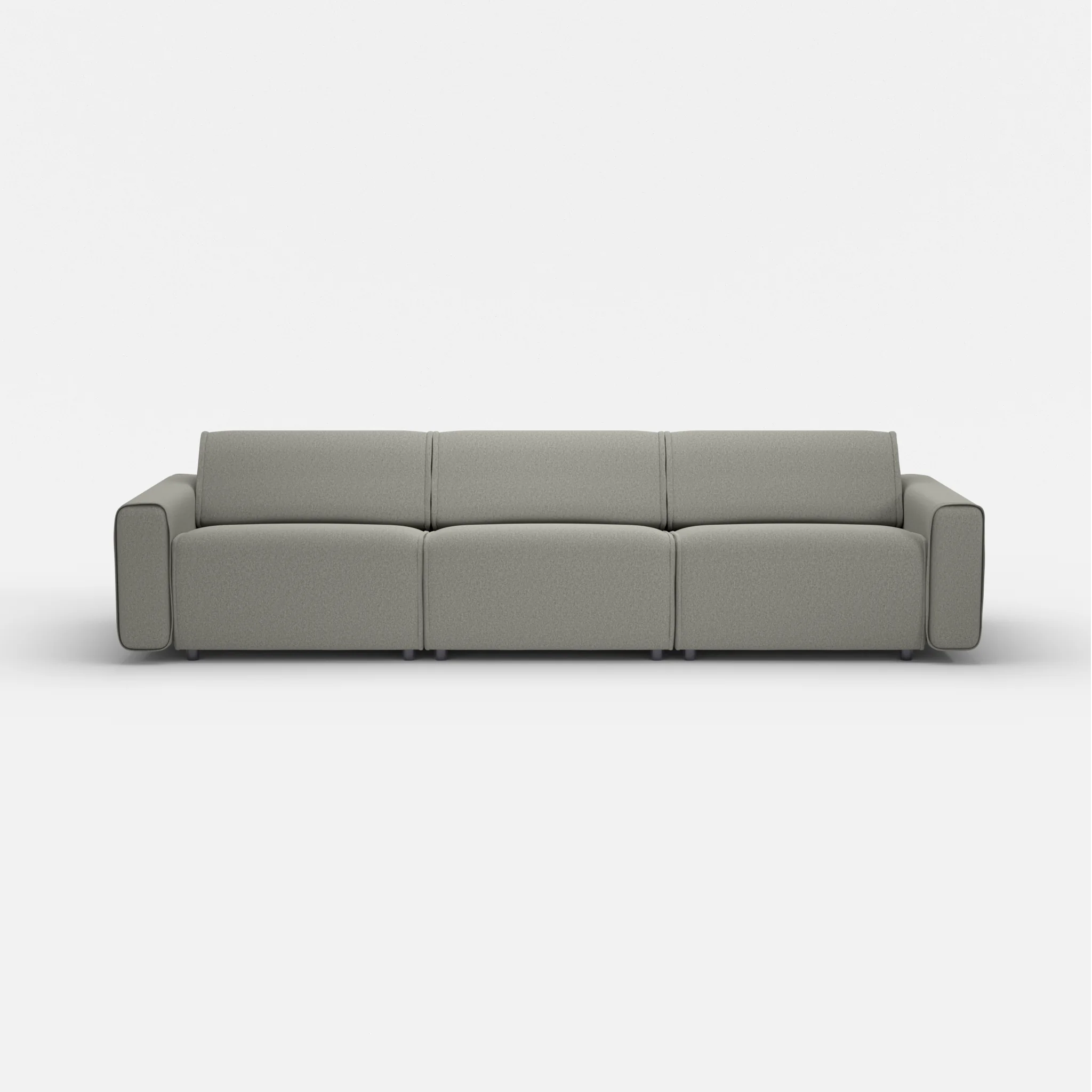3 Sitzer Sofa Belleform mit breiter Armlehne 3 dama0003 in Mittelgrau von vorne