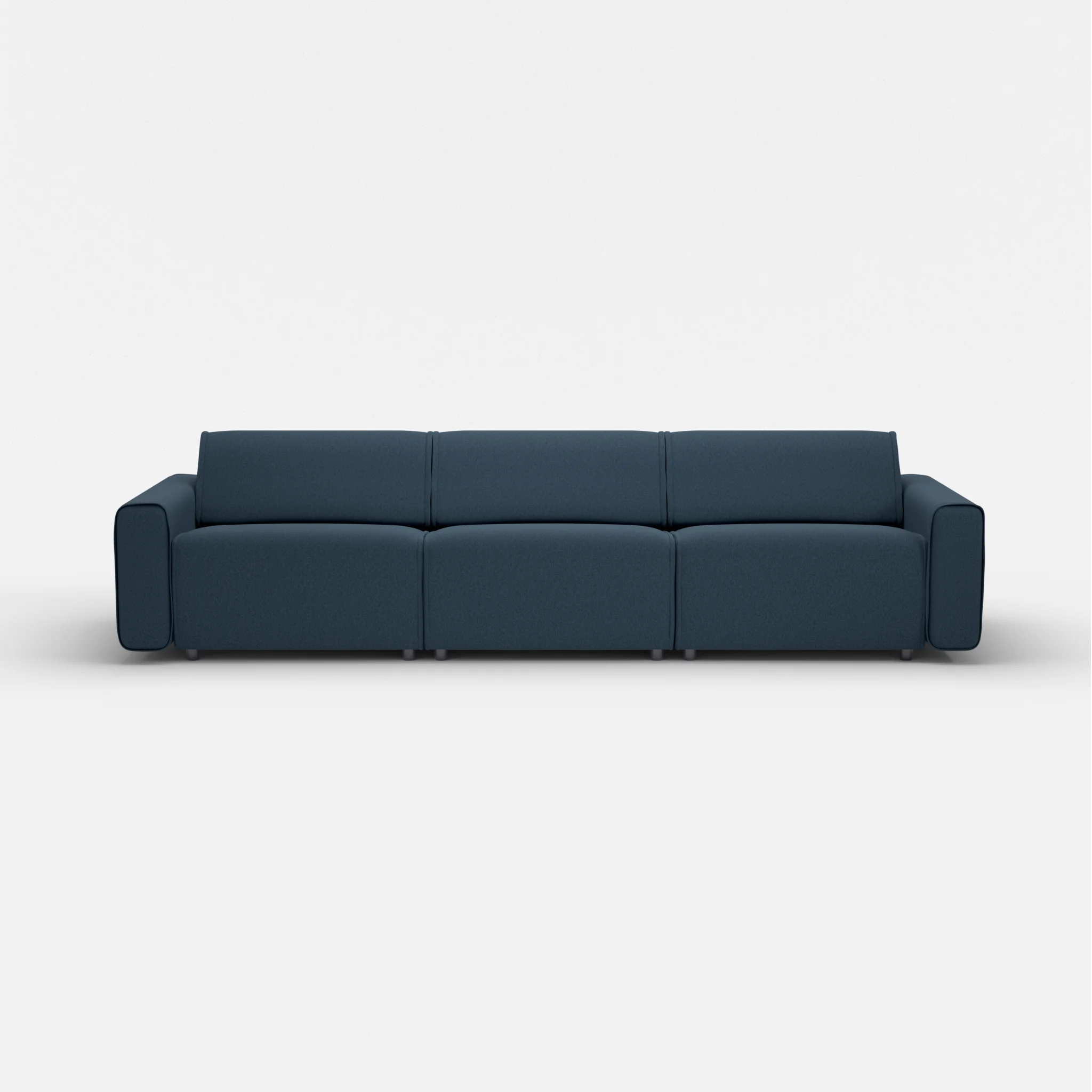 3 Sitzer Sofa Belleform mit breiter Armlehne 3 dama0014 in Dunkelblau von vorne