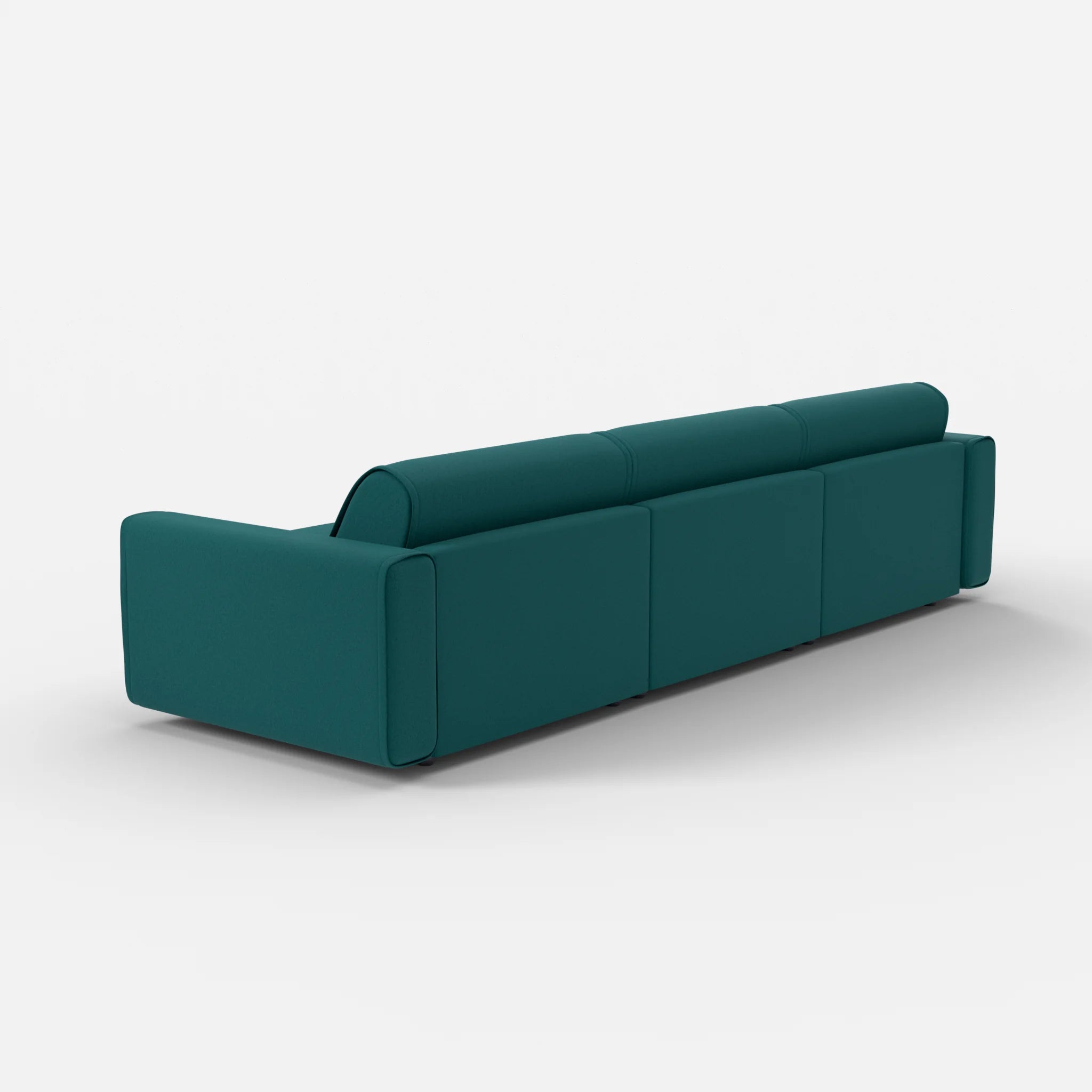 3 Sitzer Sofa Belleform mit breiter Armlehne 3 dama0018 in Türkis von hinten