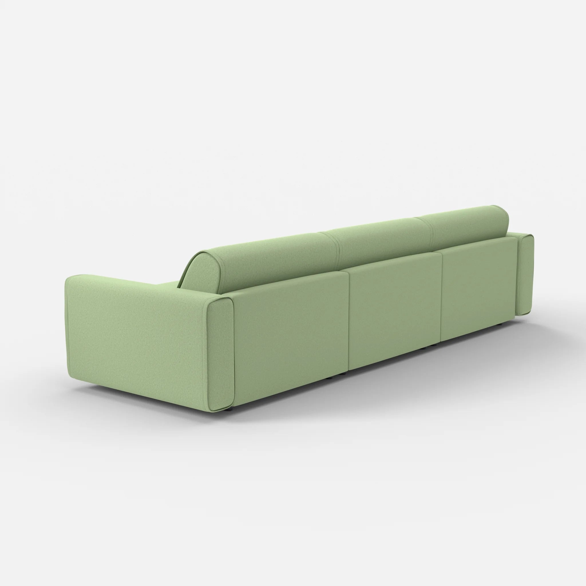 3 Sitzer Sofa Belleform mit breiter Armlehne 3 dama0042 in Hellgrün von hinten