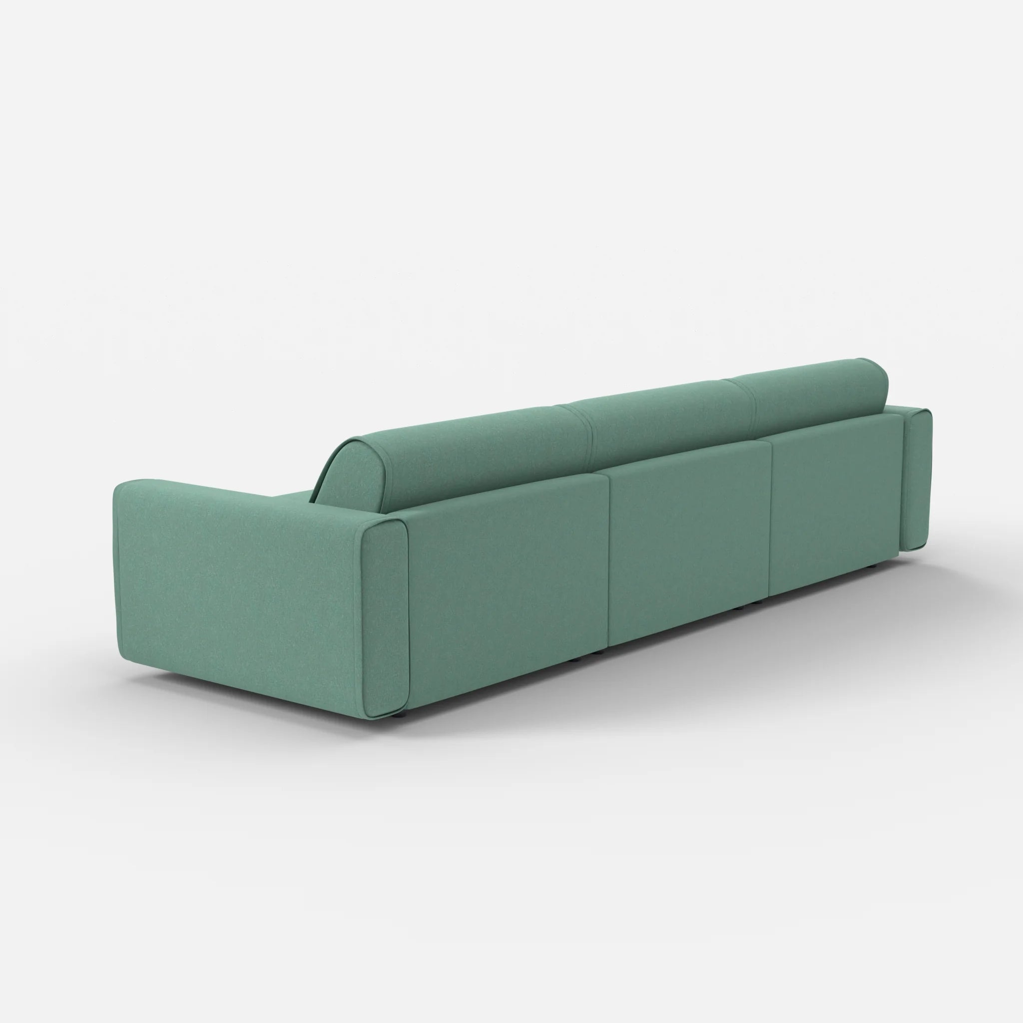 3 Sitzer Sofa Belleform mit breiter Armlehne 3 dama0045 in Türkis von hinten