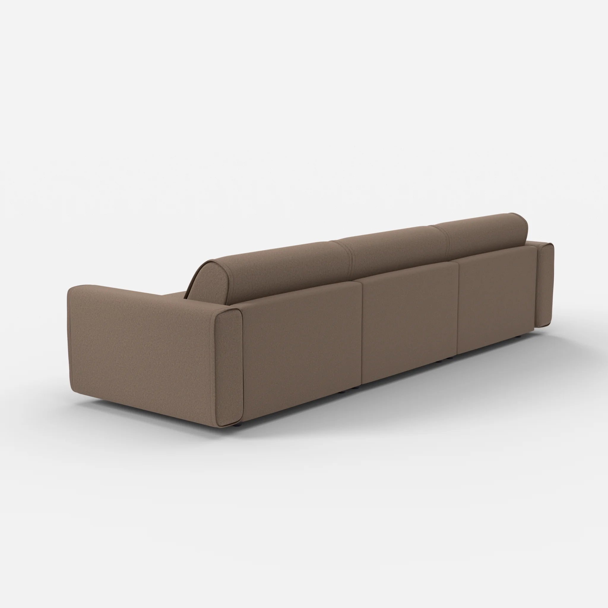 3 Sitzer Sofa Belleform mit breiter Armlehne 3 dama0051 in Braun von hinten