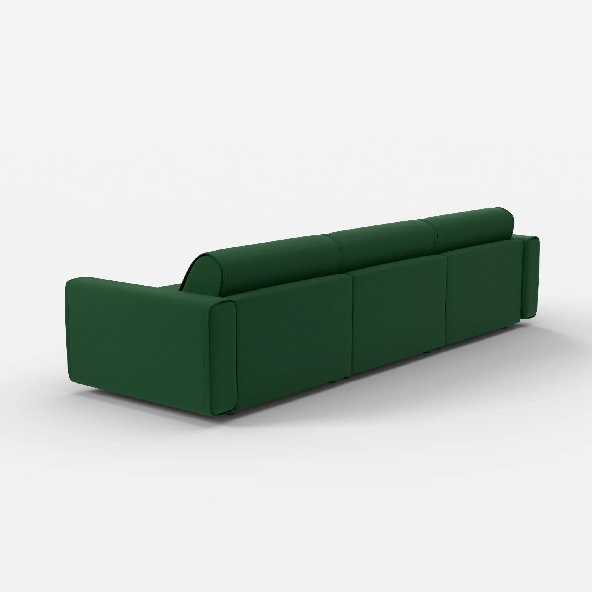 3 Sitzer Sofa Belleform mit breiter Armlehne 3 dama0052 in Dunkelgrün von hinten