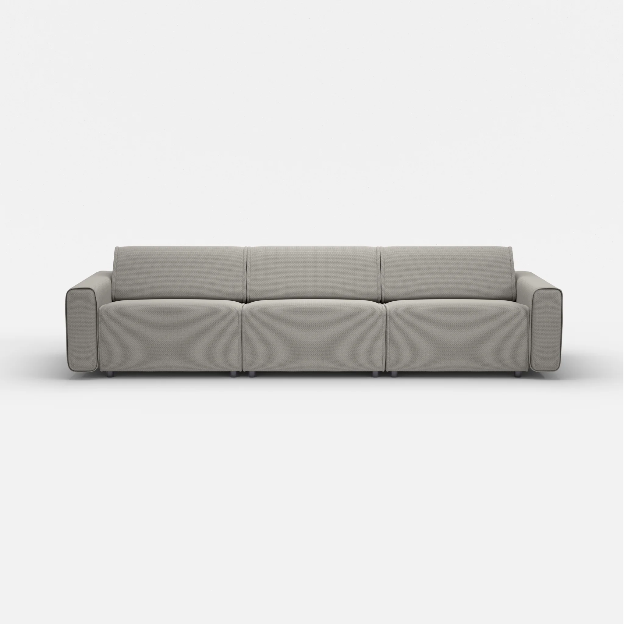 3 Sitzer Sofa Belleform mit breiter Armlehne 3 nabucco1003 in Hellgrau von vorne