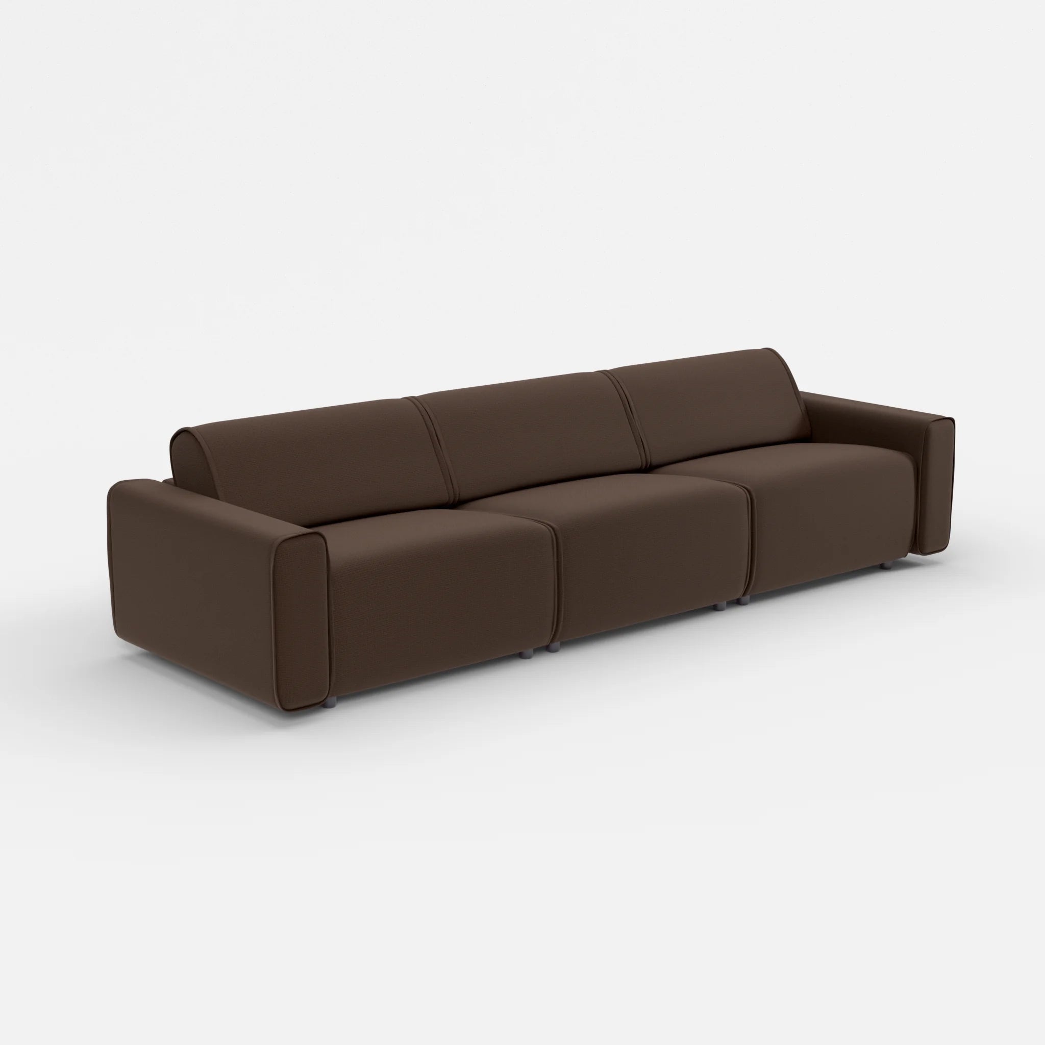 3 Sitzer Sofa Belleform mit breiter Armlehne 3 nabucco2022 in Dunkelbraun von der Seite