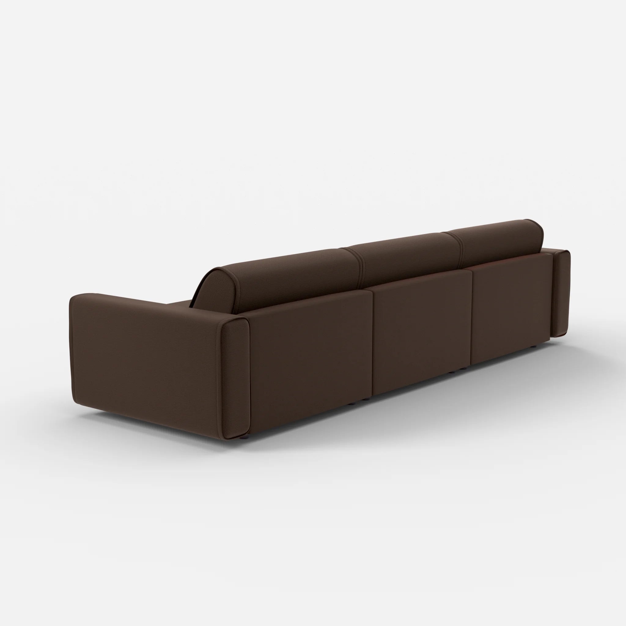 3 Sitzer Sofa Belleform mit breiter Armlehne 3 nabucco2022 in Dunkelbraun von hinten
