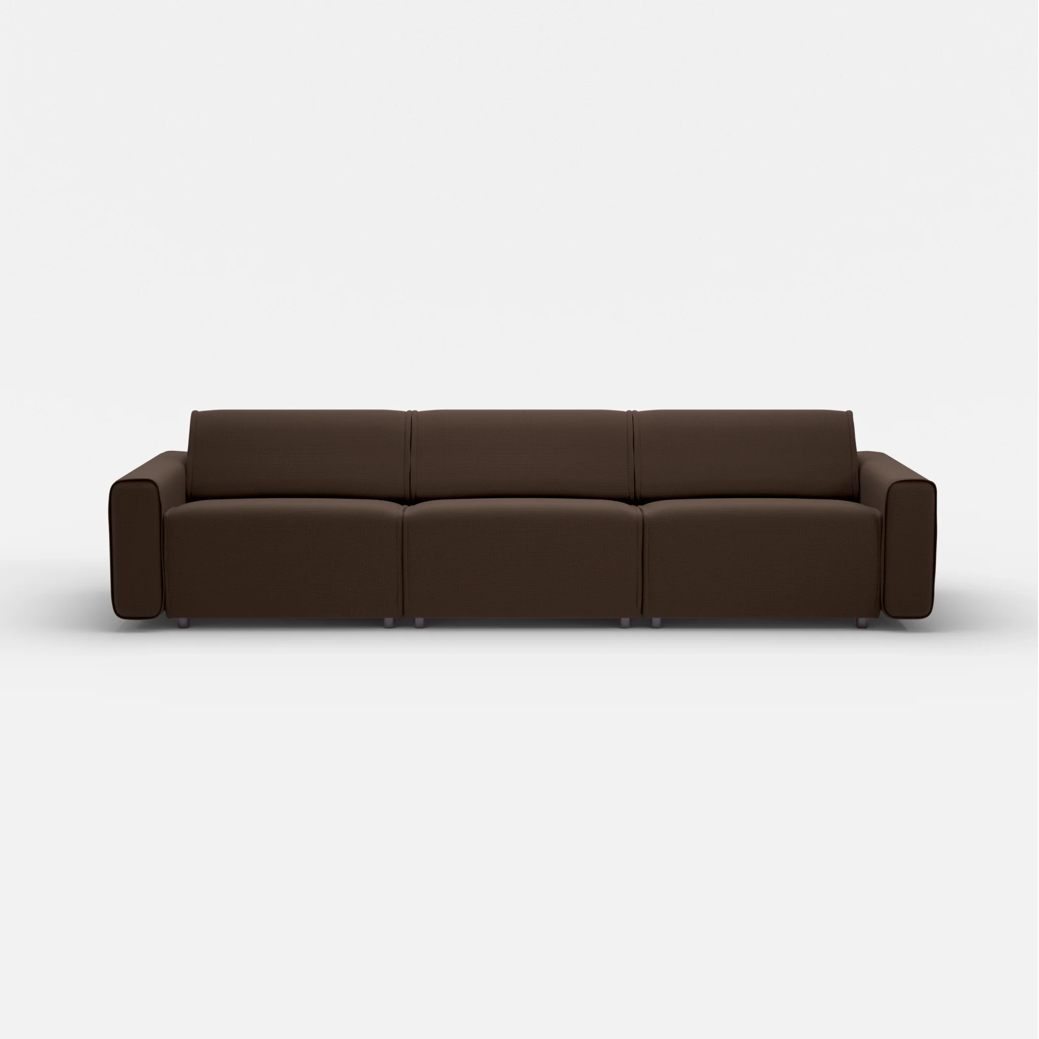 3 Sitzer Sofa Belleform mit breiter Armlehne 3 nabucco2022 in Dunkelbraun von vorne