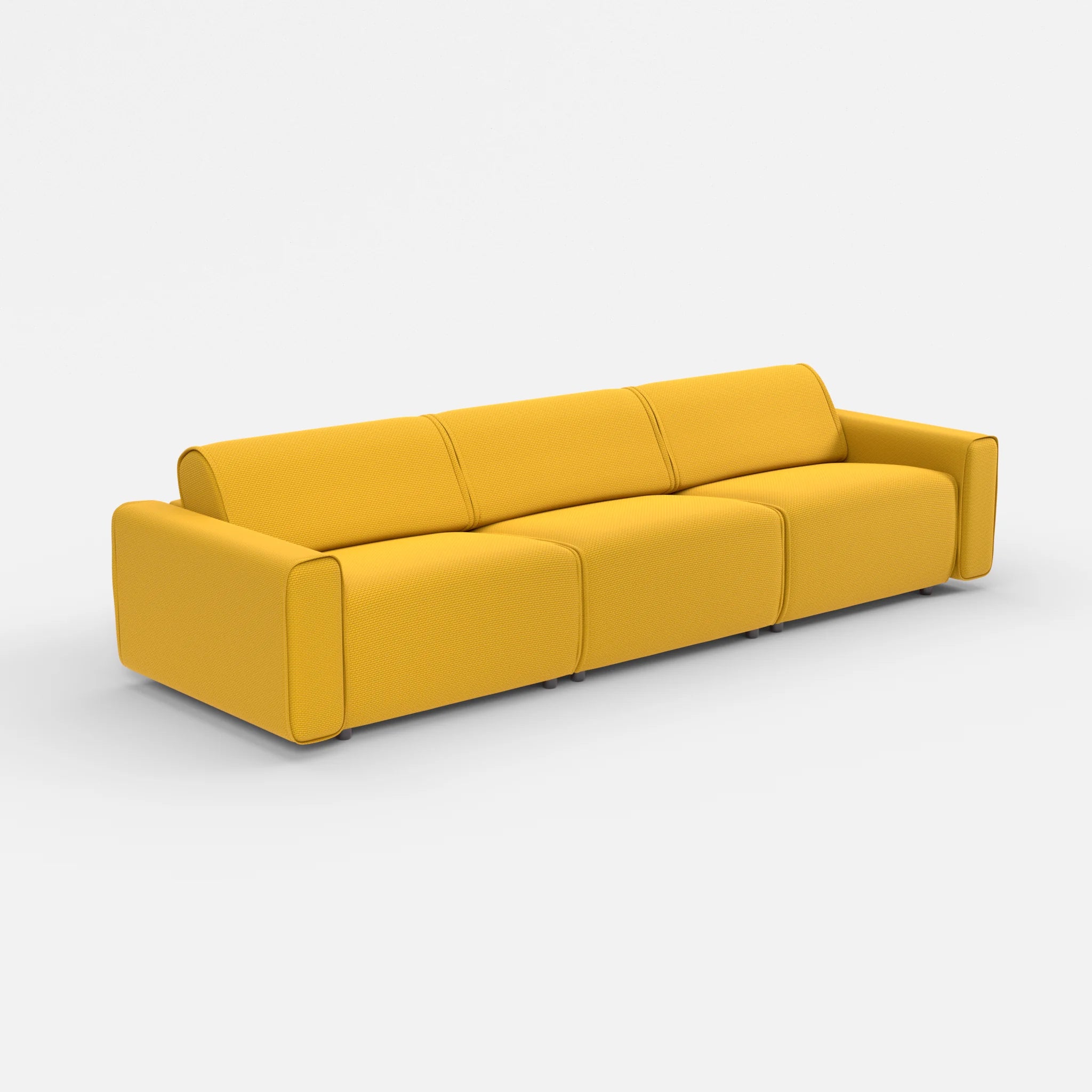 3 Sitzer Sofa Belleform mit breiter Armlehne 3 nabucco3019 in Curry von der Seite