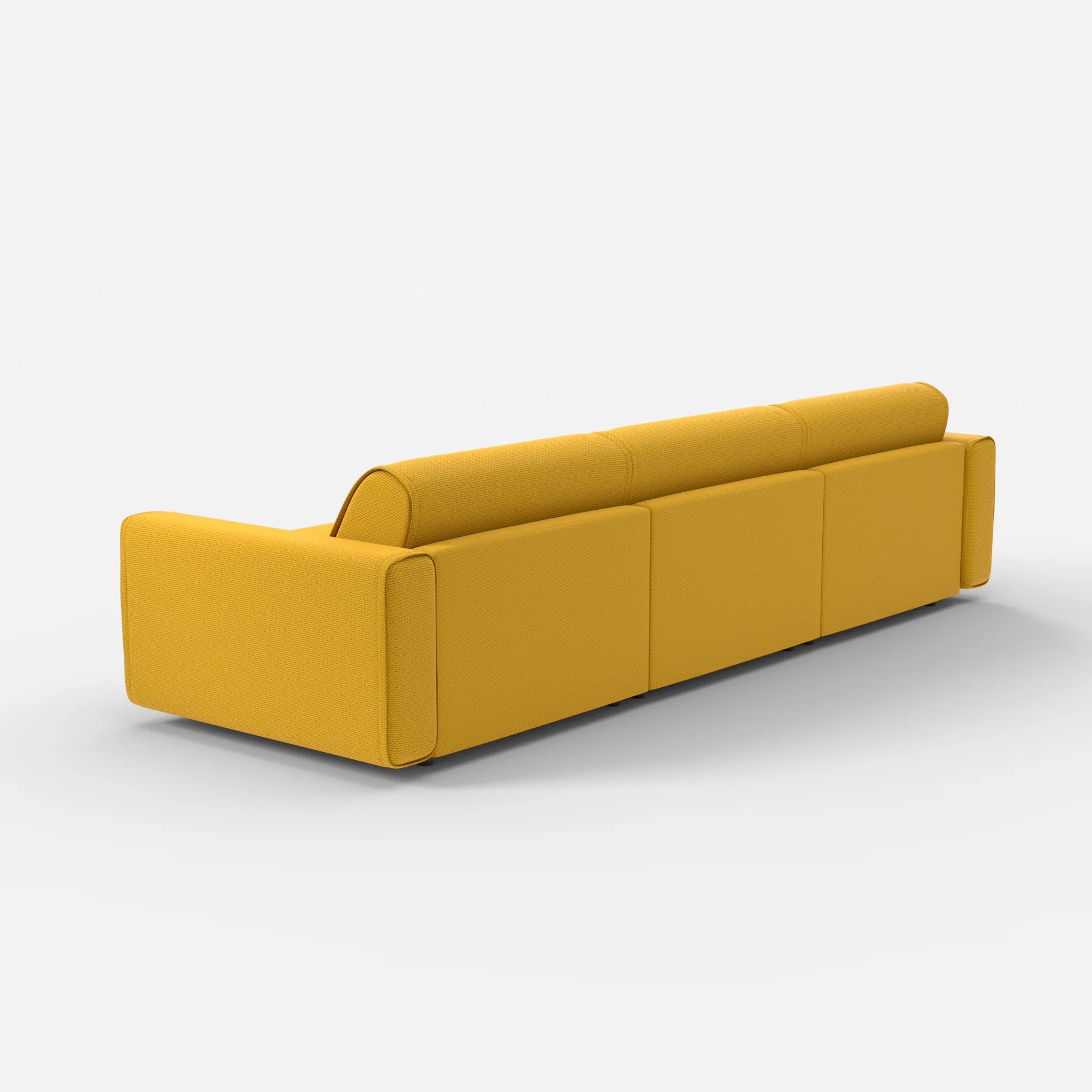 3 Sitzer Sofa Belleform mit breiter Armlehne 3 nabucco3019 in Curry von hinten