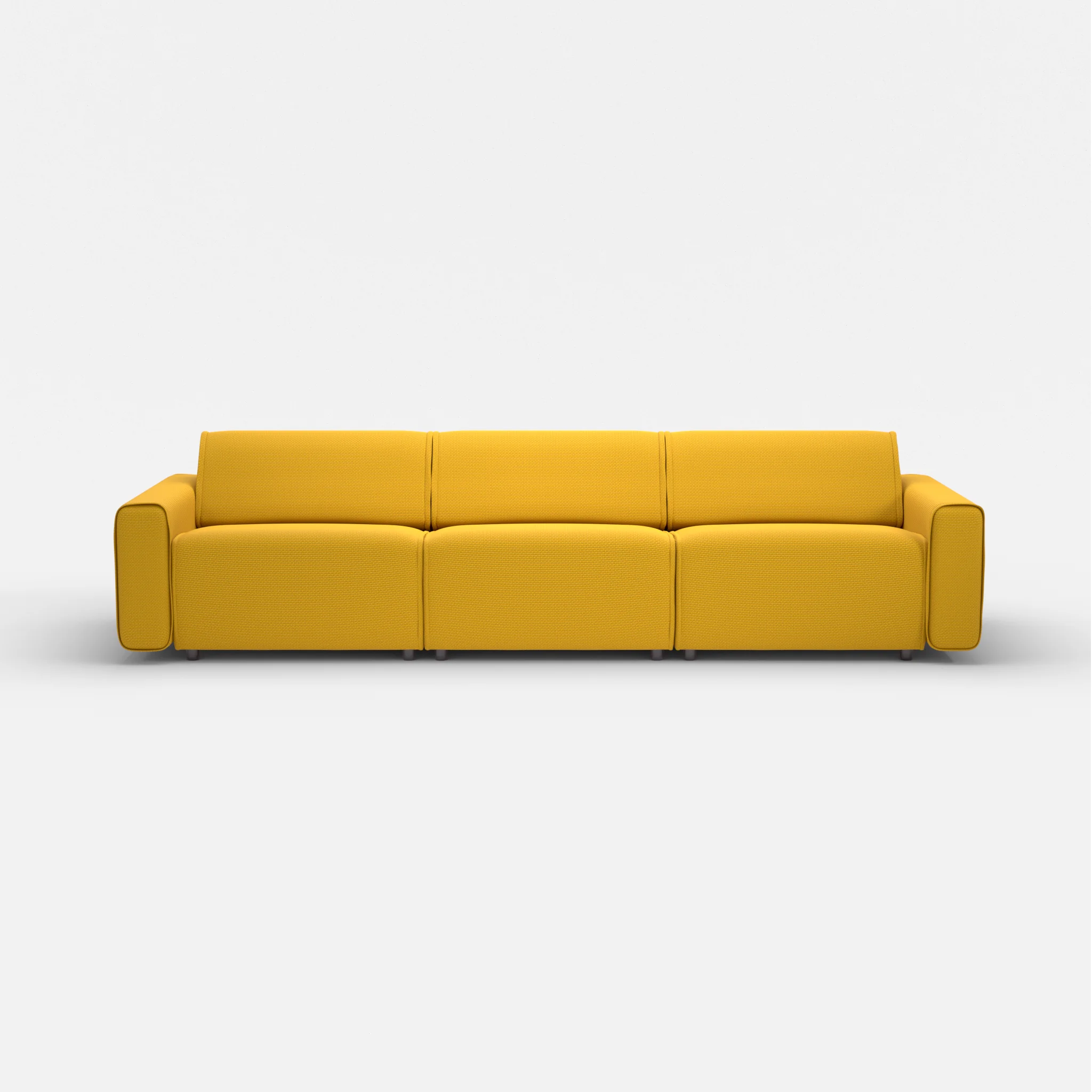 3 Sitzer Sofa Belleform mit breiter Armlehne 3 nabucco3019 in Curry von vorne