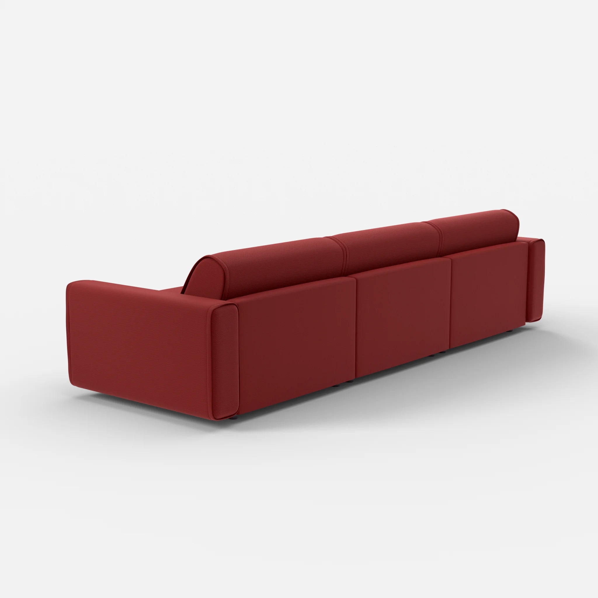 3 Sitzer Sofa Belleform mit breiter Armlehne 3 nabucco4021 in Rot von hinten